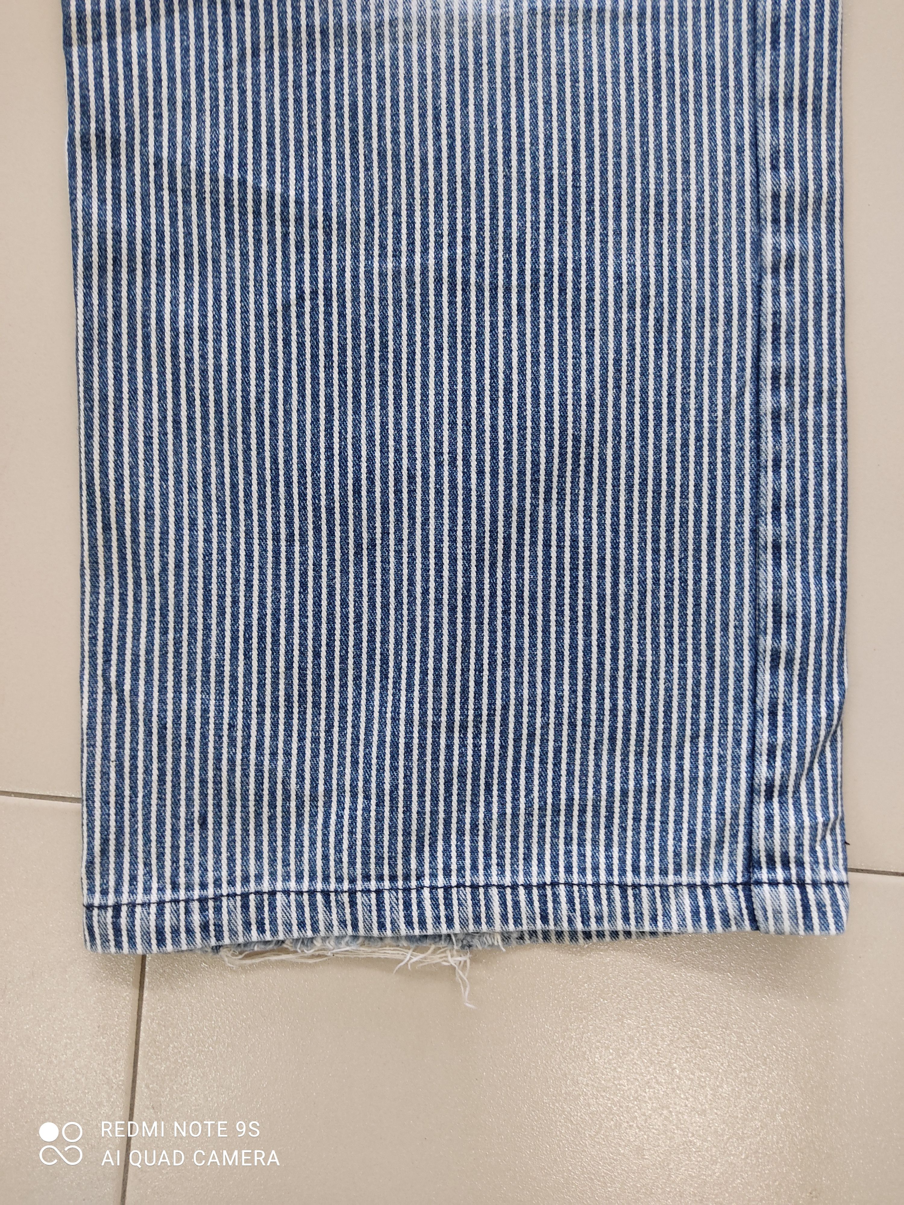 Japanese Brand Blue Stripe Multipocket Utility Cargo Pants Size US 31 - 10 Thumbnail