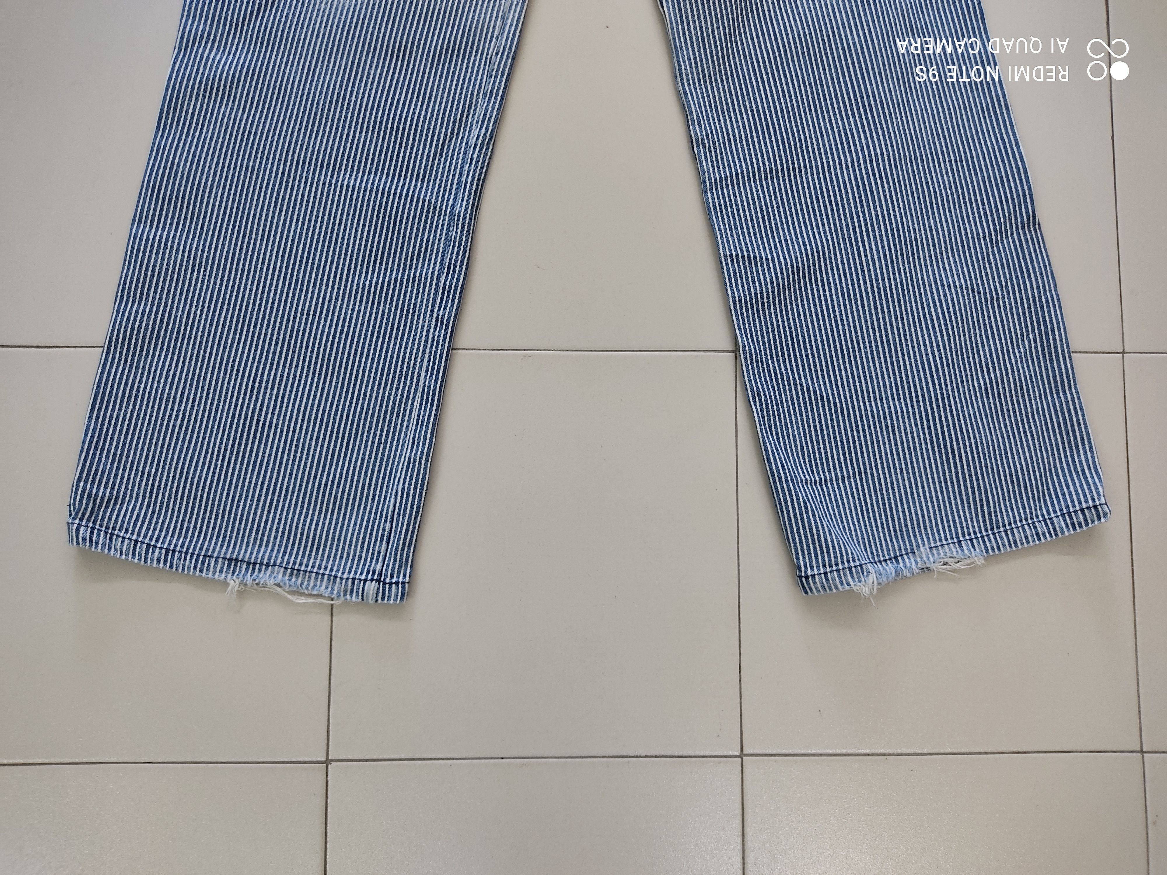 Japanese Brand Blue Stripe Multipocket Utility Cargo Pants Size US 31 - 14 Thumbnail