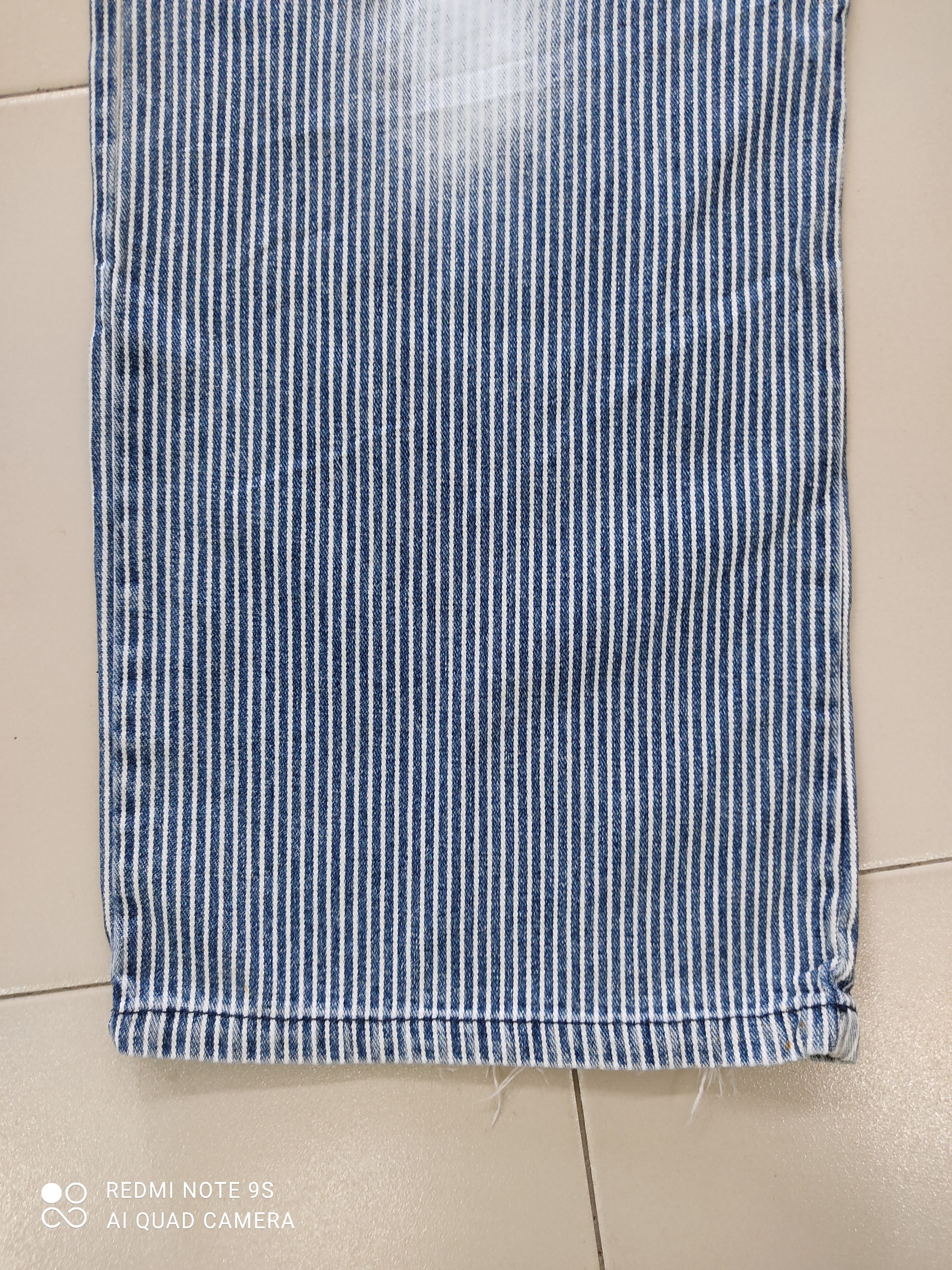 Japanese Brand Blue Stripe Multipocket Utility Cargo Pants Size US 31 - 9 Thumbnail