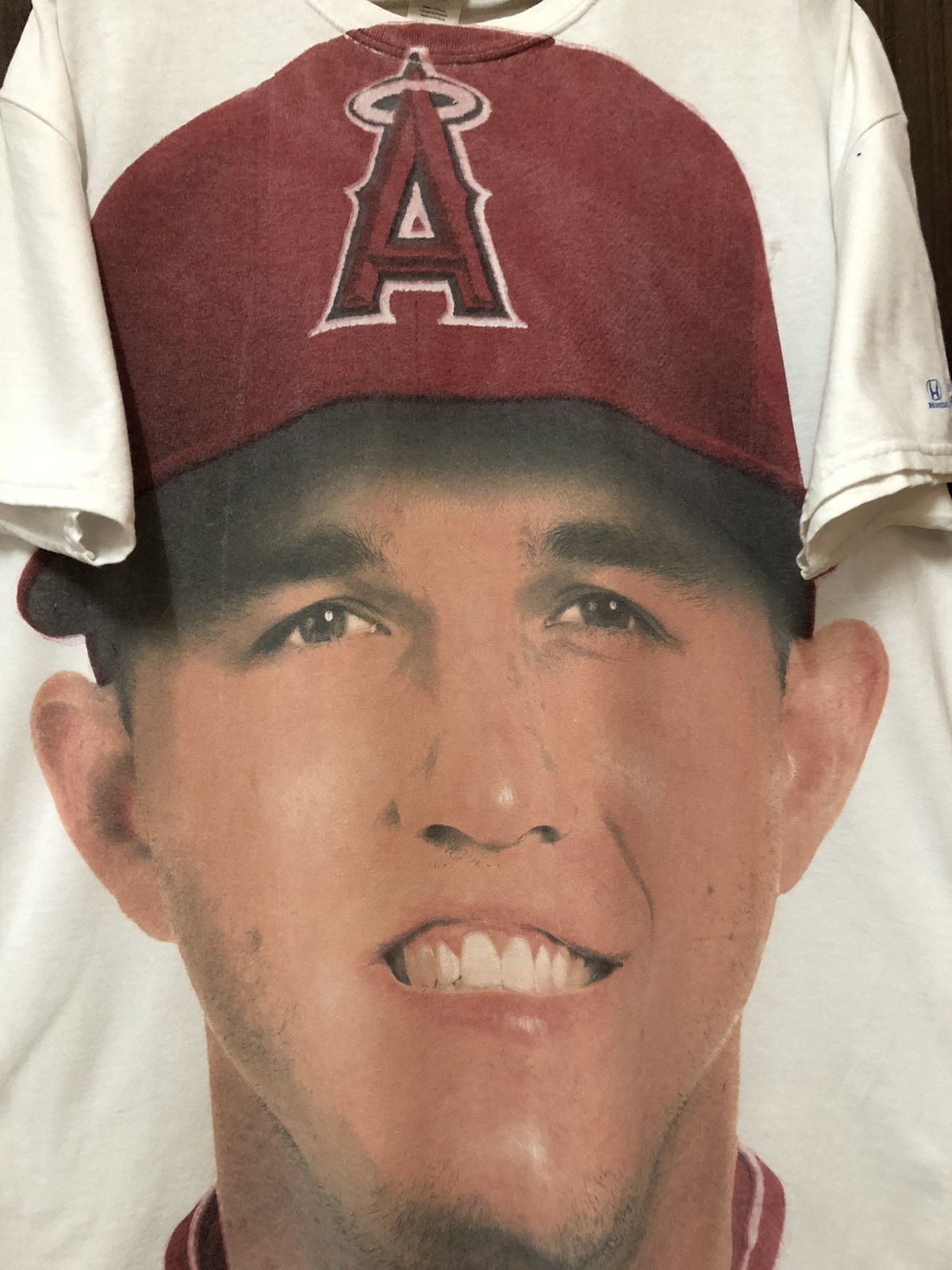 Vintage Vintage Mike Trout LA Angels Megaprint Promotion Tee Shirt Size US XL / EU 56 / 4 - 2 Thumbnail