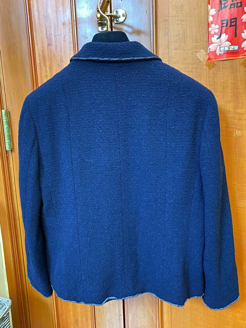 Chanel Chanel Jacket Blue wool/nylon jacket Size L / US 10 / IT 46 - 2 Thumbnail