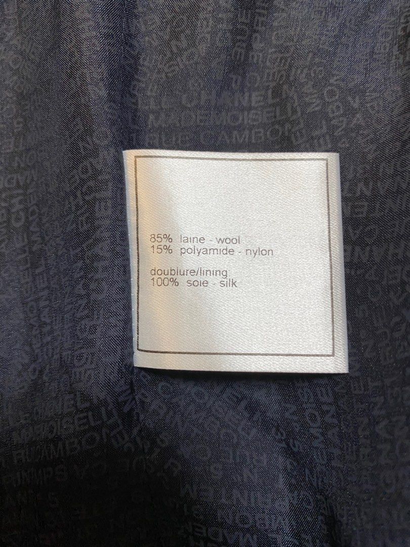 Chanel Chanel Jacket Blue wool/nylon jacket Size L / US 10 / IT 46 - 9 Thumbnail
