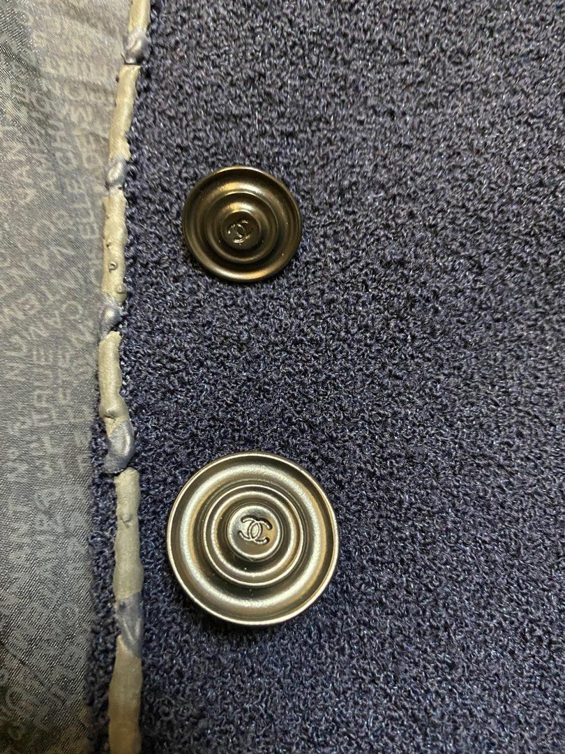 Chanel Chanel Jacket Blue wool/nylon jacket Size L / US 10 / IT 46 - 8 Thumbnail