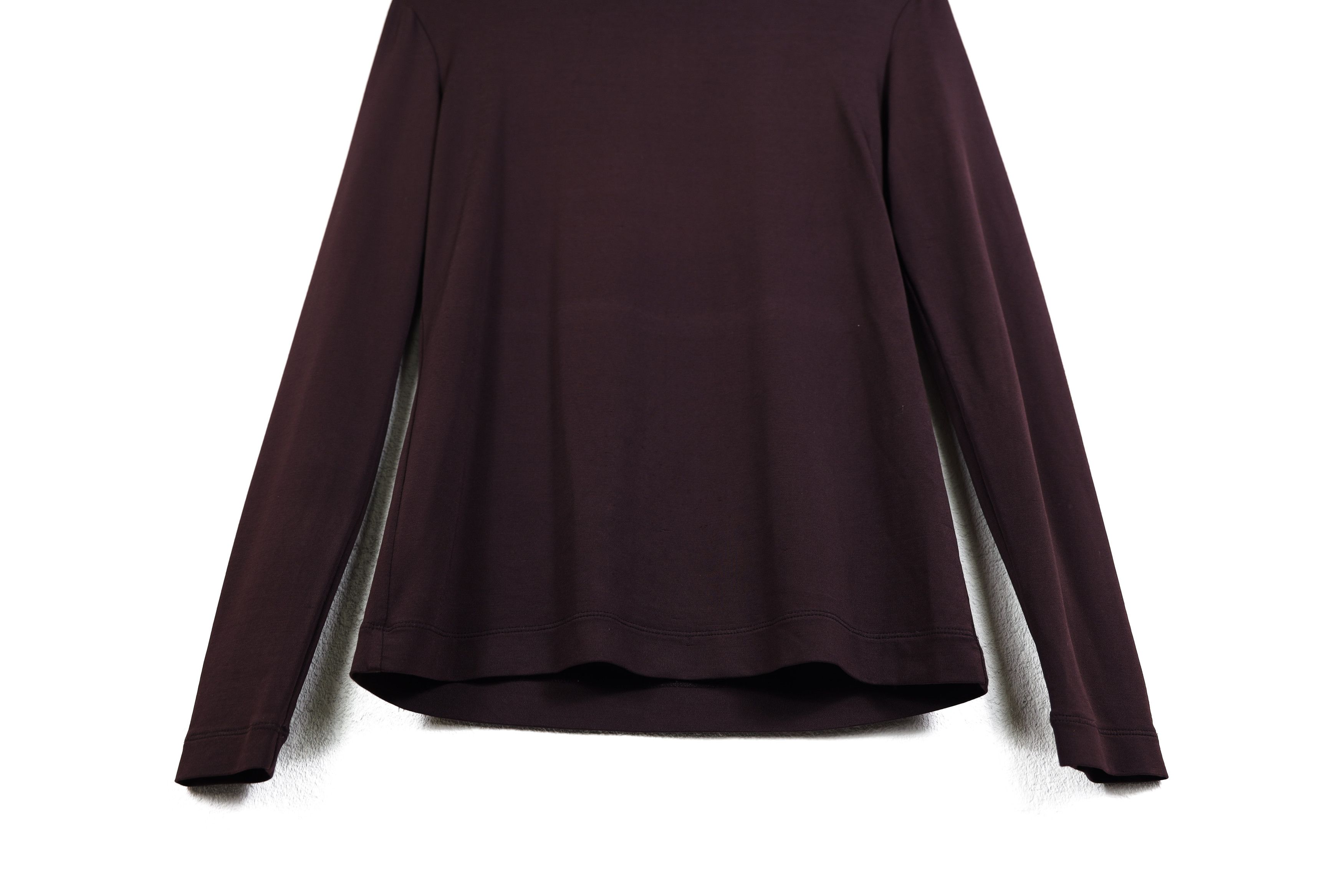 Issey Miyake Vintage Issey Miyake Dark Burgundy Long Sleeve T-shirt Tee Size M / US 6-8 / IT 42-44 - 3 Thumbnail
