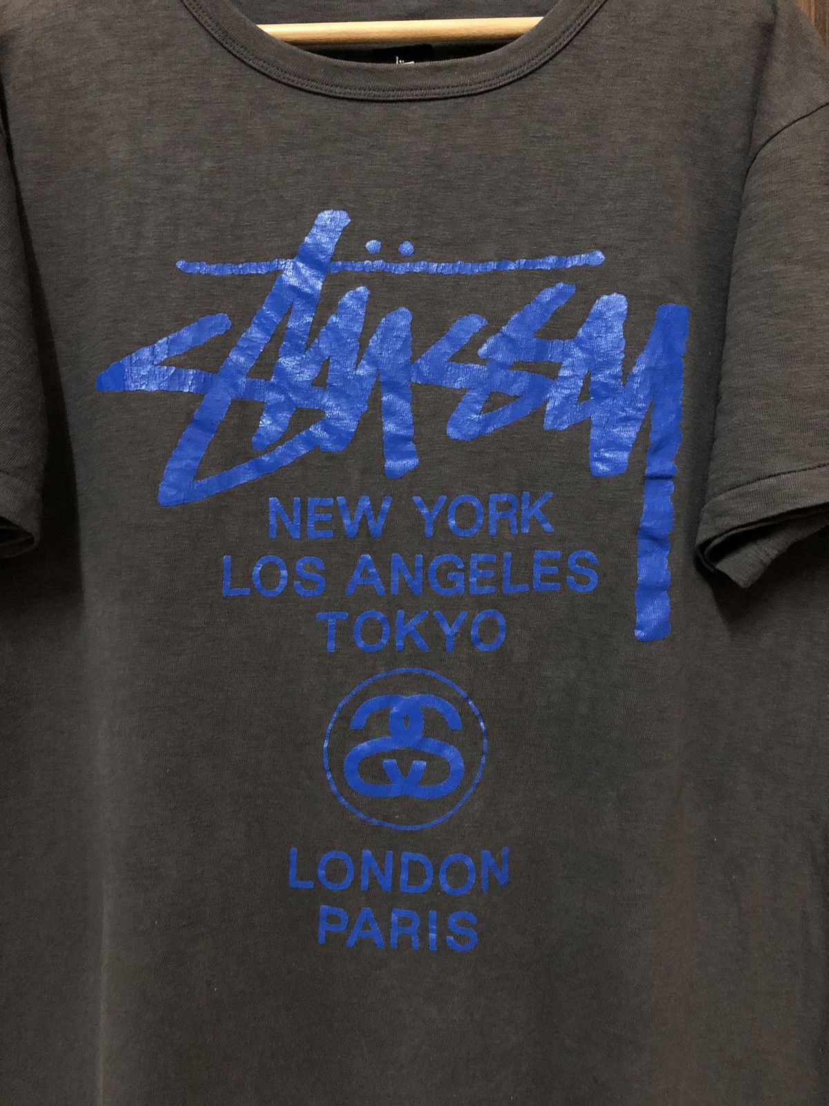 Champion × Stussy × Vintage Vintage Stussy X Champion Spellout Very Rare Tee Shirt Size US XL / EU 56 / 4 - 2 Thumbnail