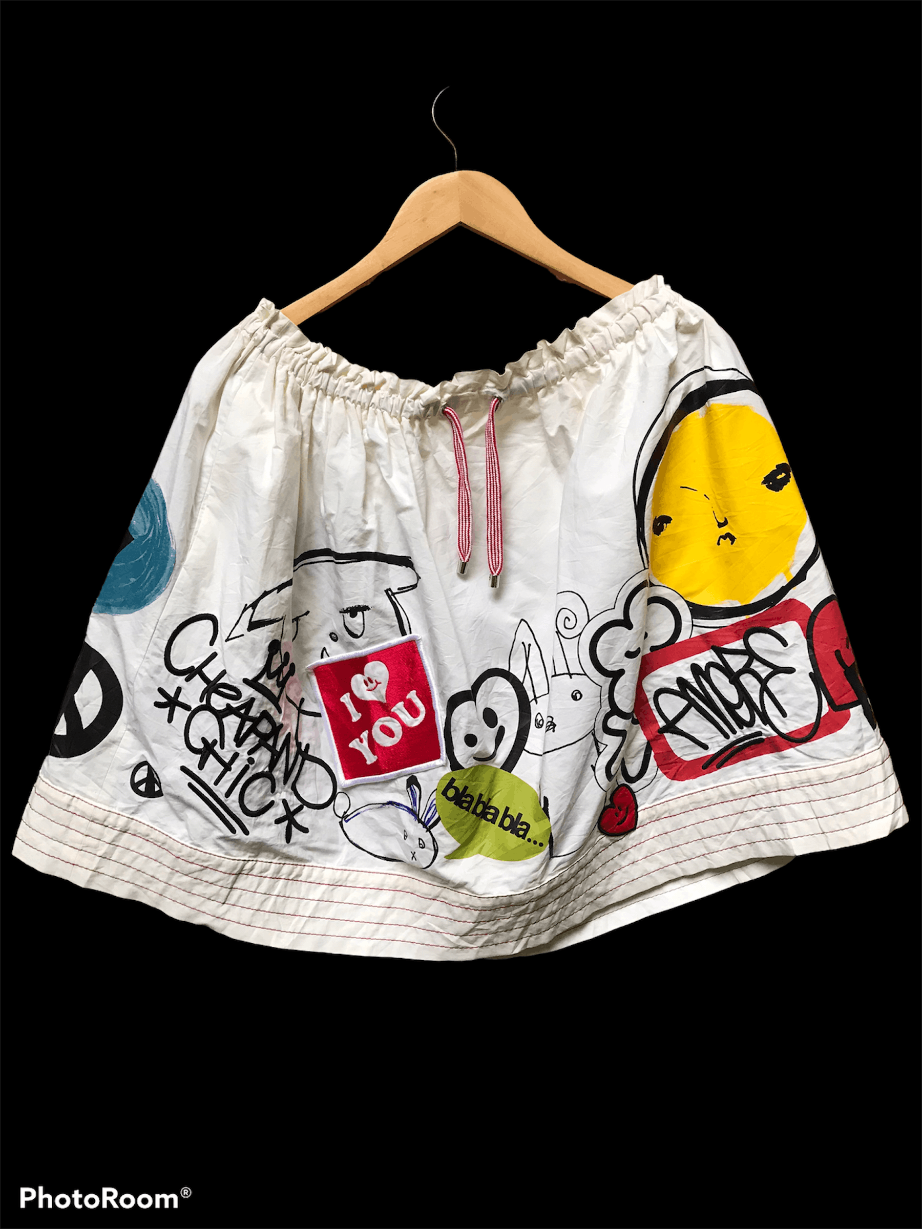 Moschino Moschino Cartoon Print Mini Skirt Size 30" / US 8 / IT 44 - 1 Thumbnail
