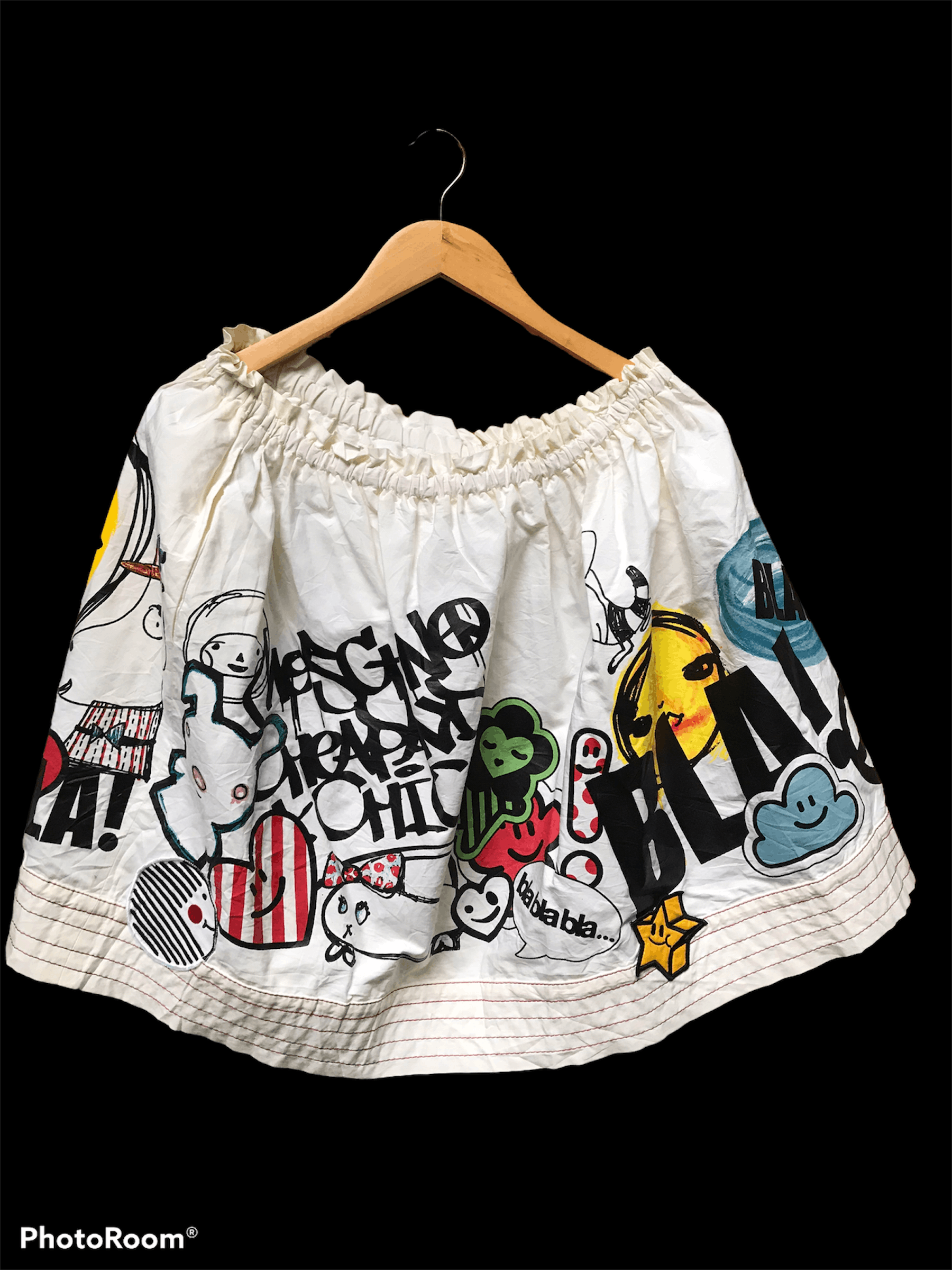 Moschino Moschino Cartoon Print Mini Skirt Size 30" / US 8 / IT 44 - 2 Thumbnail