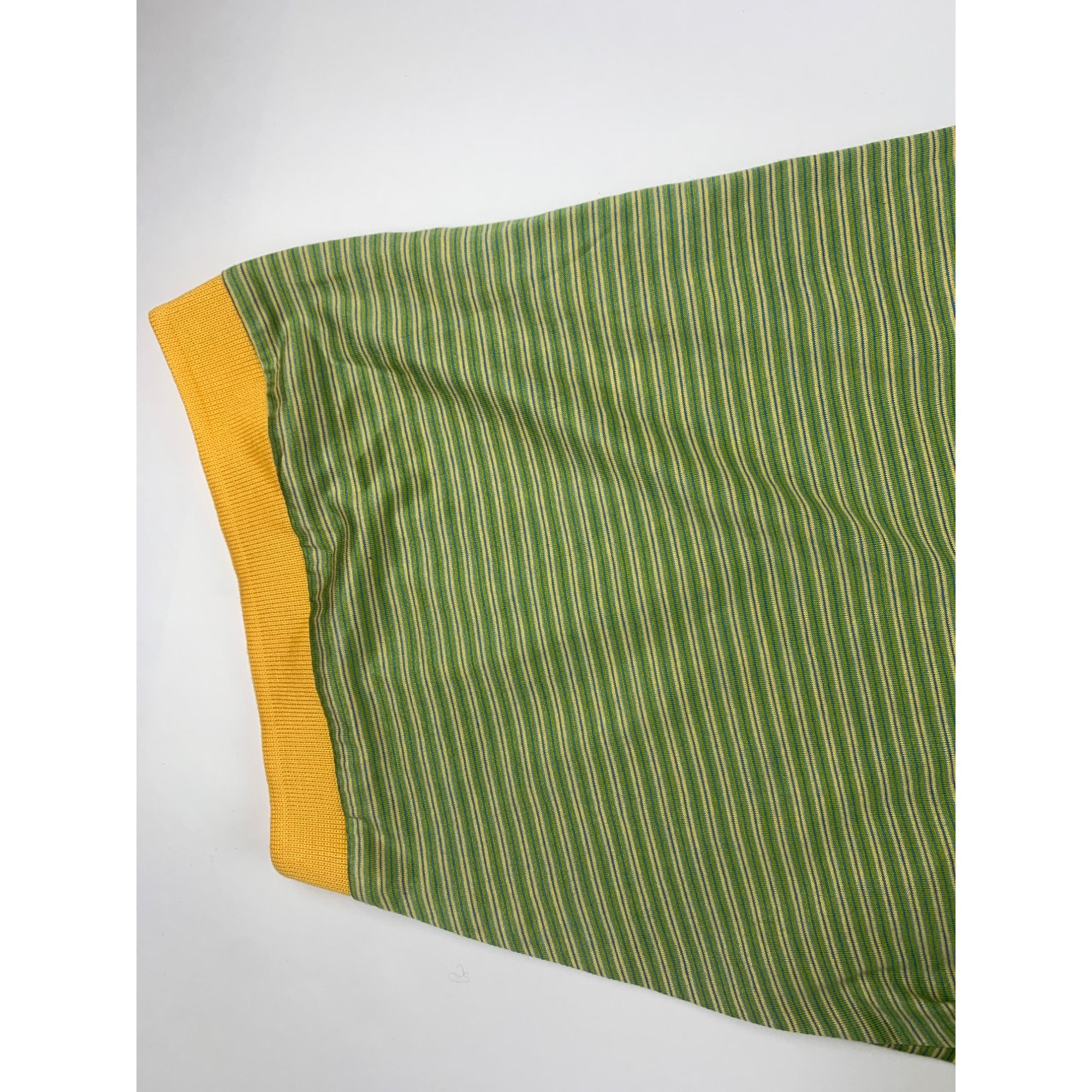 Jeff Rose Jeff Rose Mens Green & Yellow Mercerized Cotton Polo Shirt Size US XL / EU 56 / 4 - 8 Thumbnail