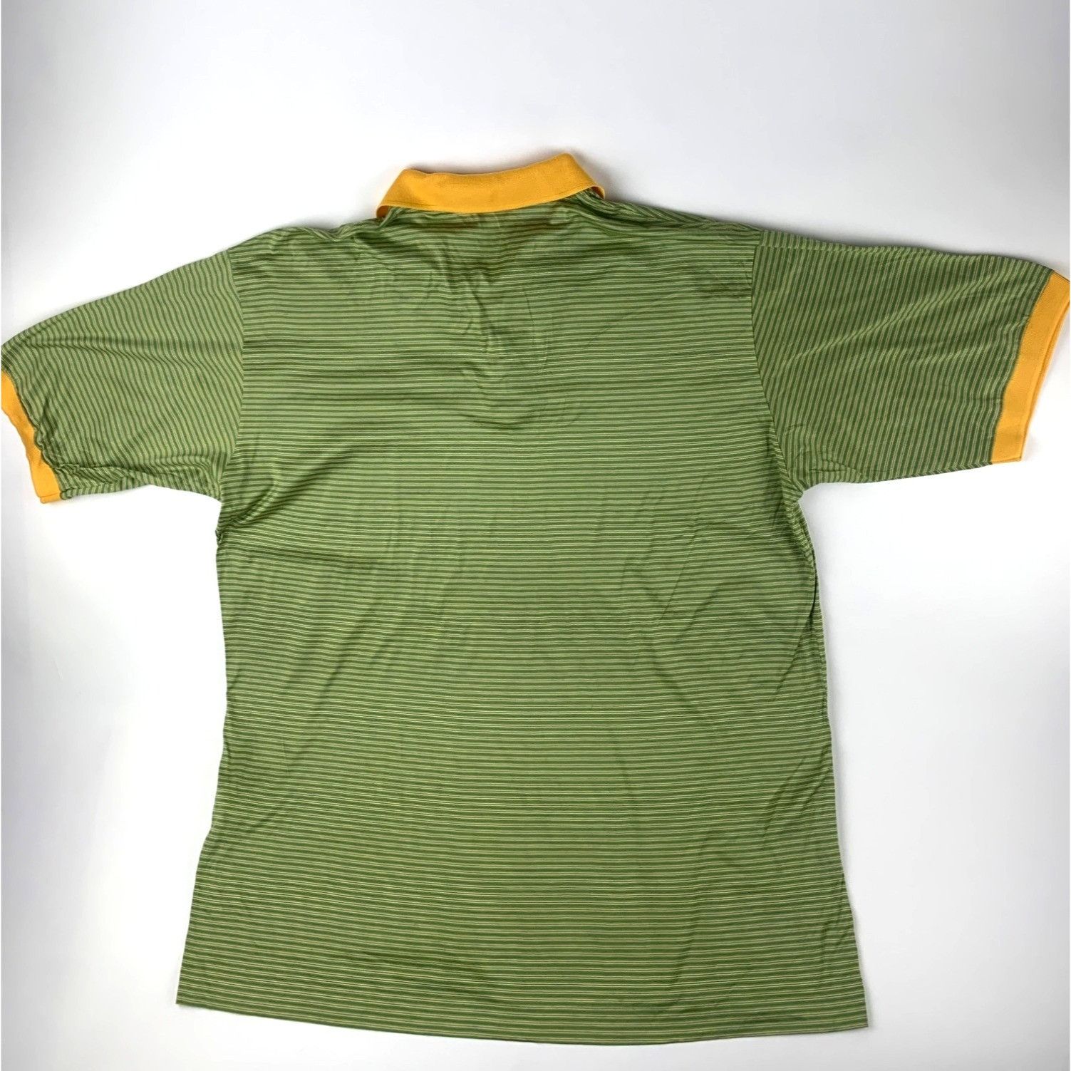 Jeff Rose Jeff Rose Mens Green & Yellow Mercerized Cotton Polo Shirt Size US XL / EU 56 / 4 - 6 Thumbnail