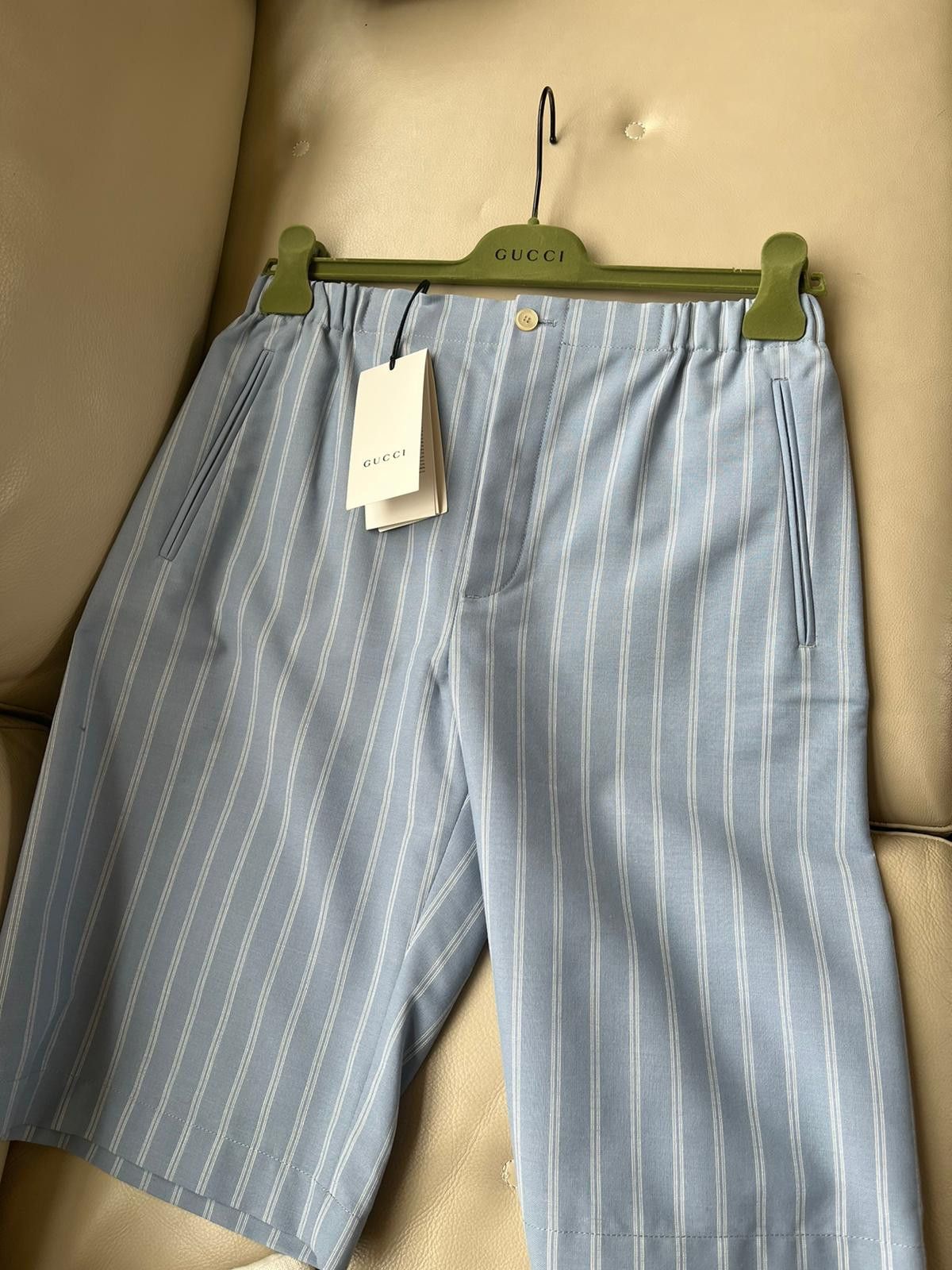 Gucci Wool & Mohair Blend Shorts in Light Blue Size US 30 / EU 46 - 11 Thumbnail