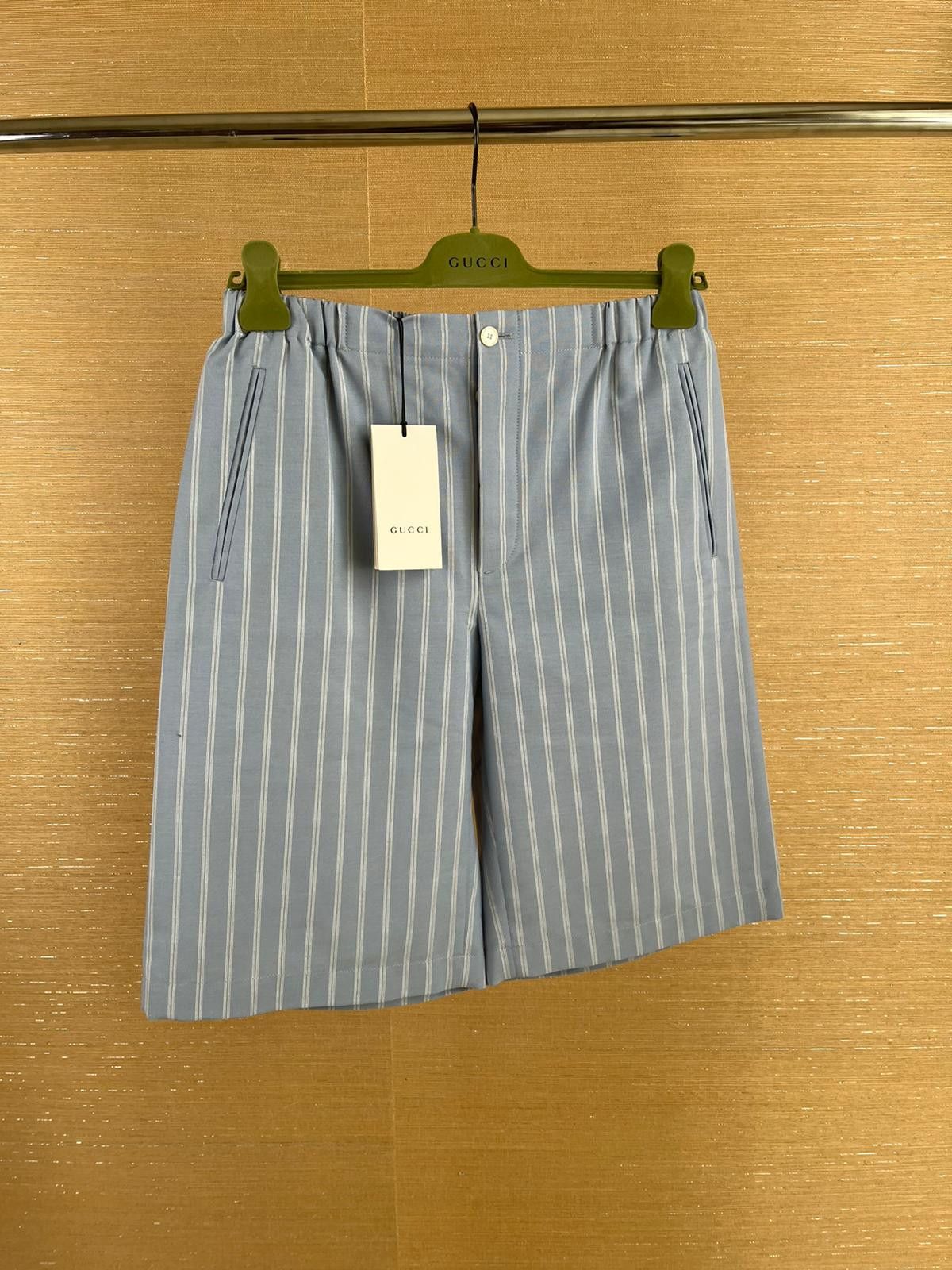 Gucci Wool & Mohair Blend Shorts in Light Blue Size US 30 / EU 46 - 1 Thumbnail