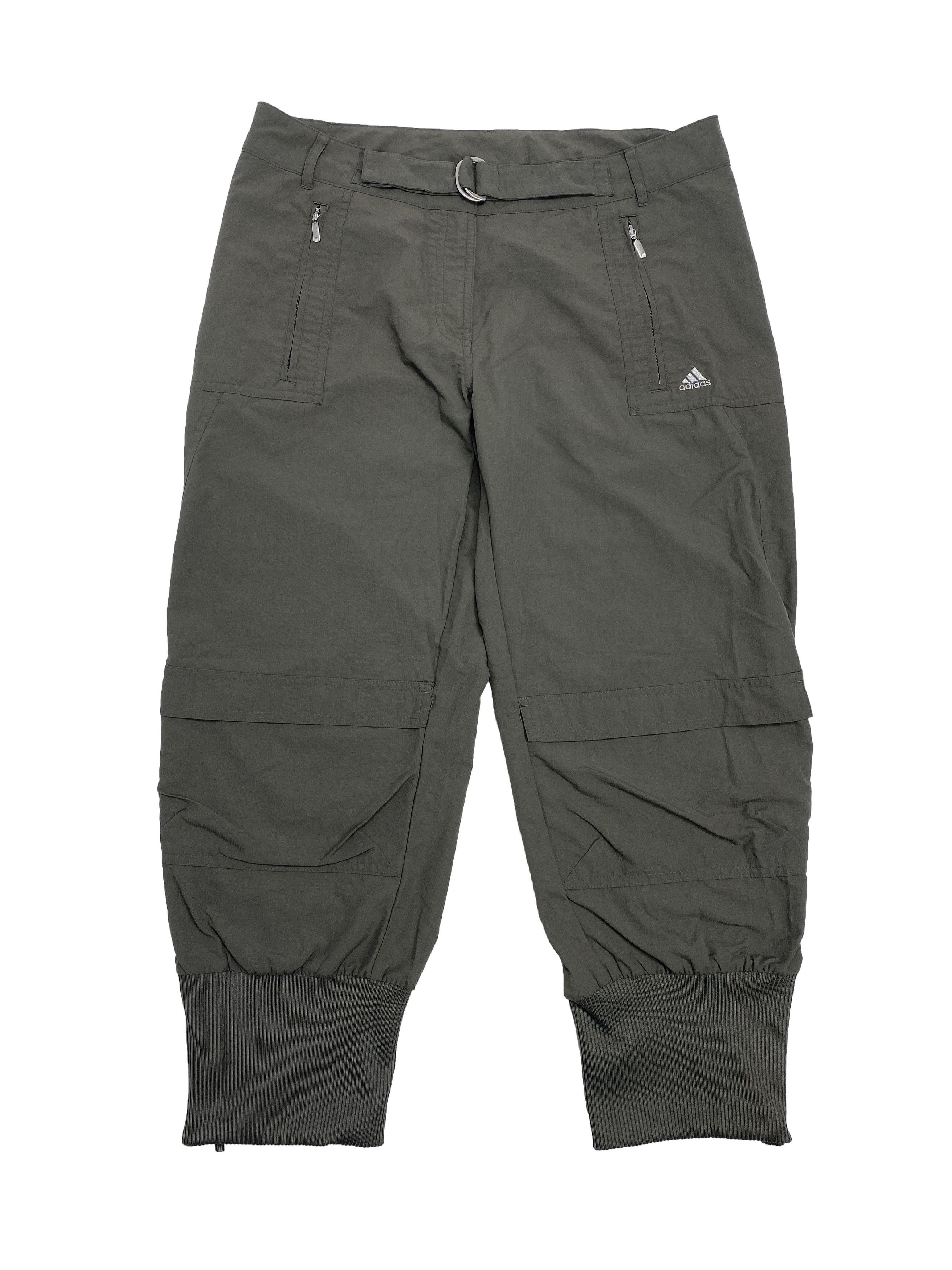 Adidas × Japanese Brand × Vintage Adidas Y2K Vintage Baggy Nylon Belted Jogger Pants Size 32" / US 10 / IT 46 - 1 Thumbnail