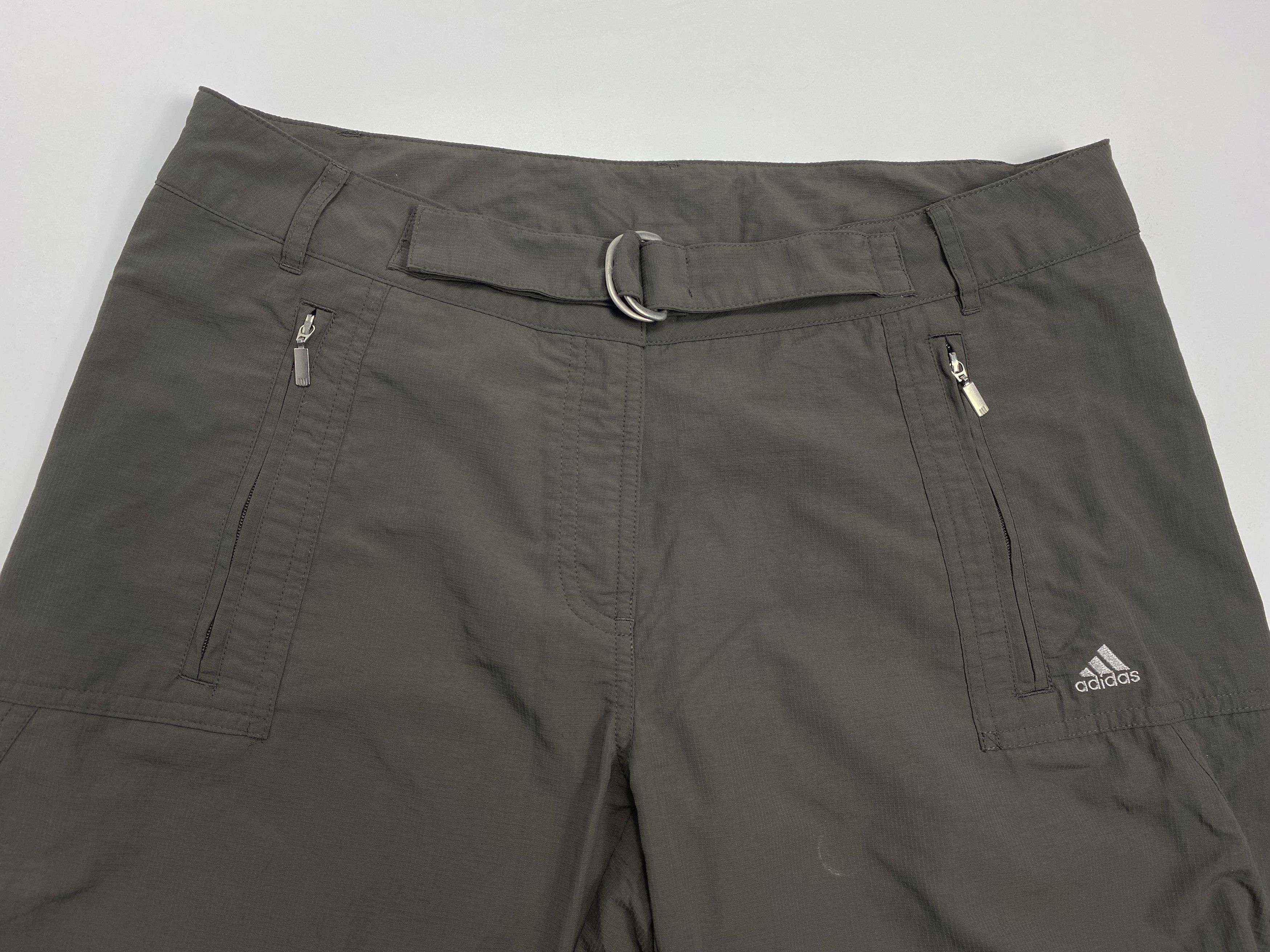 Adidas × Japanese Brand × Vintage Adidas Y2K Vintage Baggy Nylon Belted Jogger Pants Size 32" / US 10 / IT 46 - 2 Thumbnail