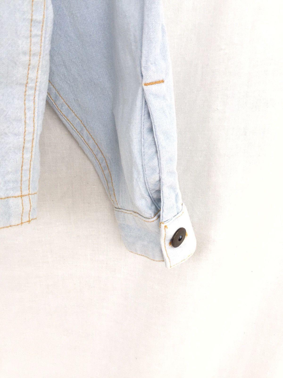 Hai Sporting Gear Issey Miyake Design Studio Light Blue Denim Jacket Size US S / EU 44-46 / 1 - 6 Thumbnail