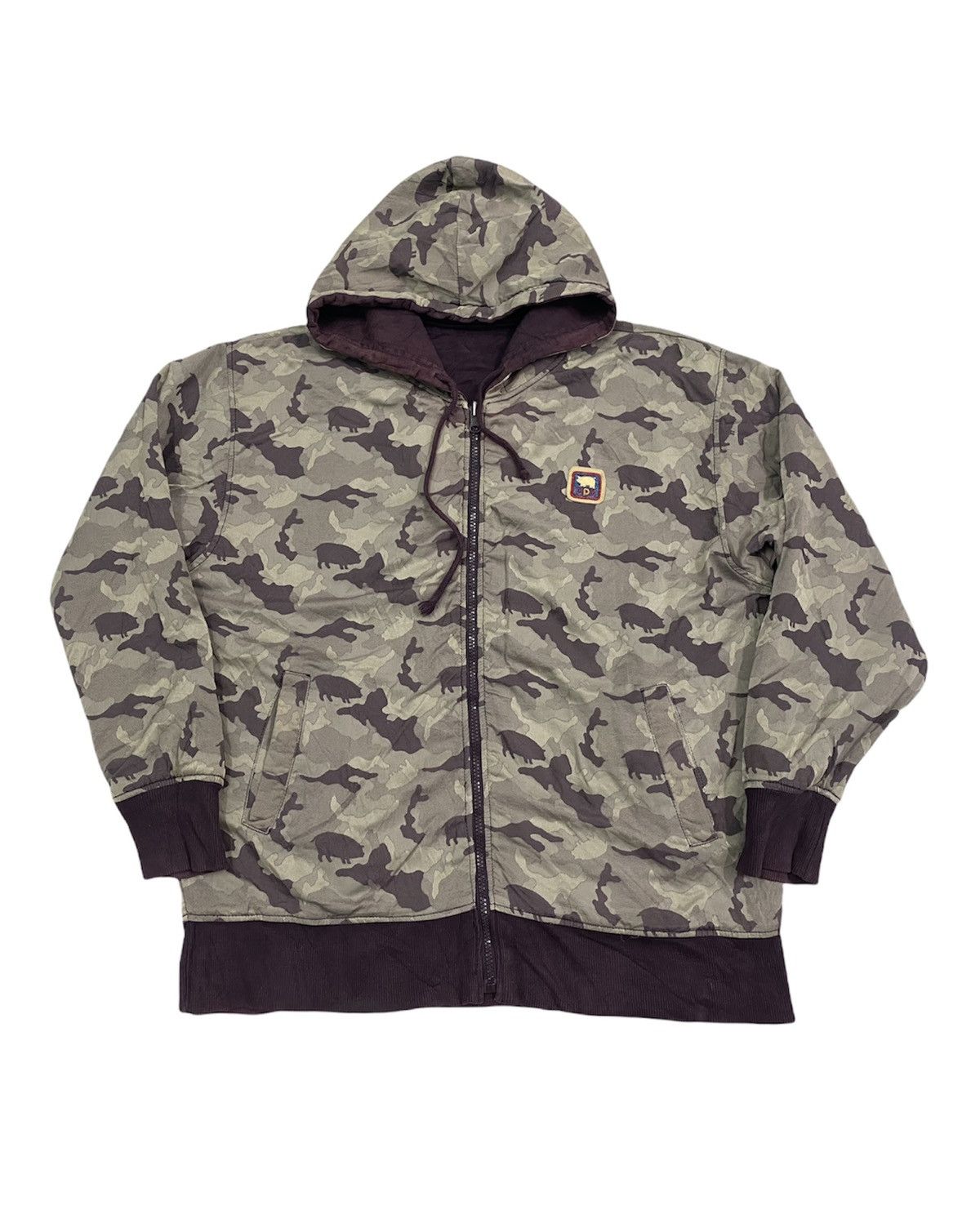 Japanese Brand × Vintage The Drug Store Club Reversible Hoodie Camo Size US L / EU 52-54 / 3 - 1 Thumbnail