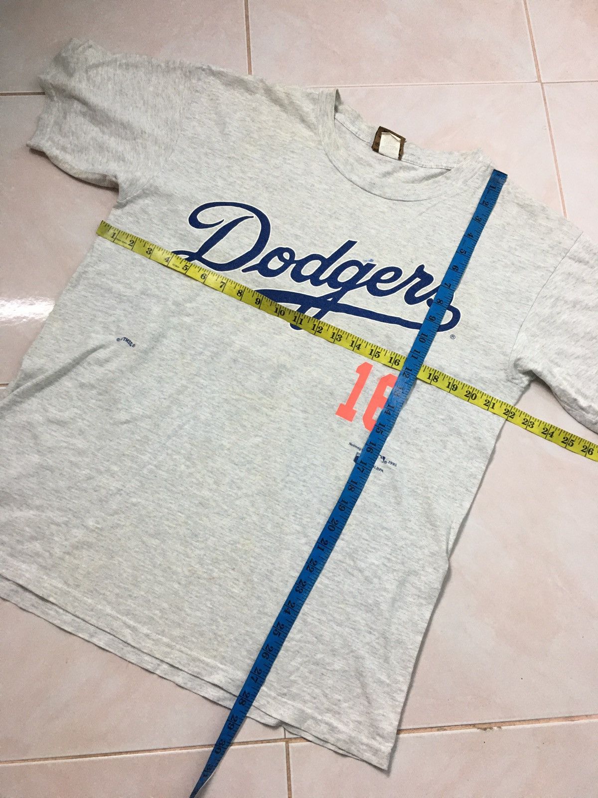 MLB × Vintage Vintage Nutmeg MLB Dodgers Nomo 16 Made In Usa Tee Shirt Size US L / EU 52-54 / 3 - 12 Thumbnail