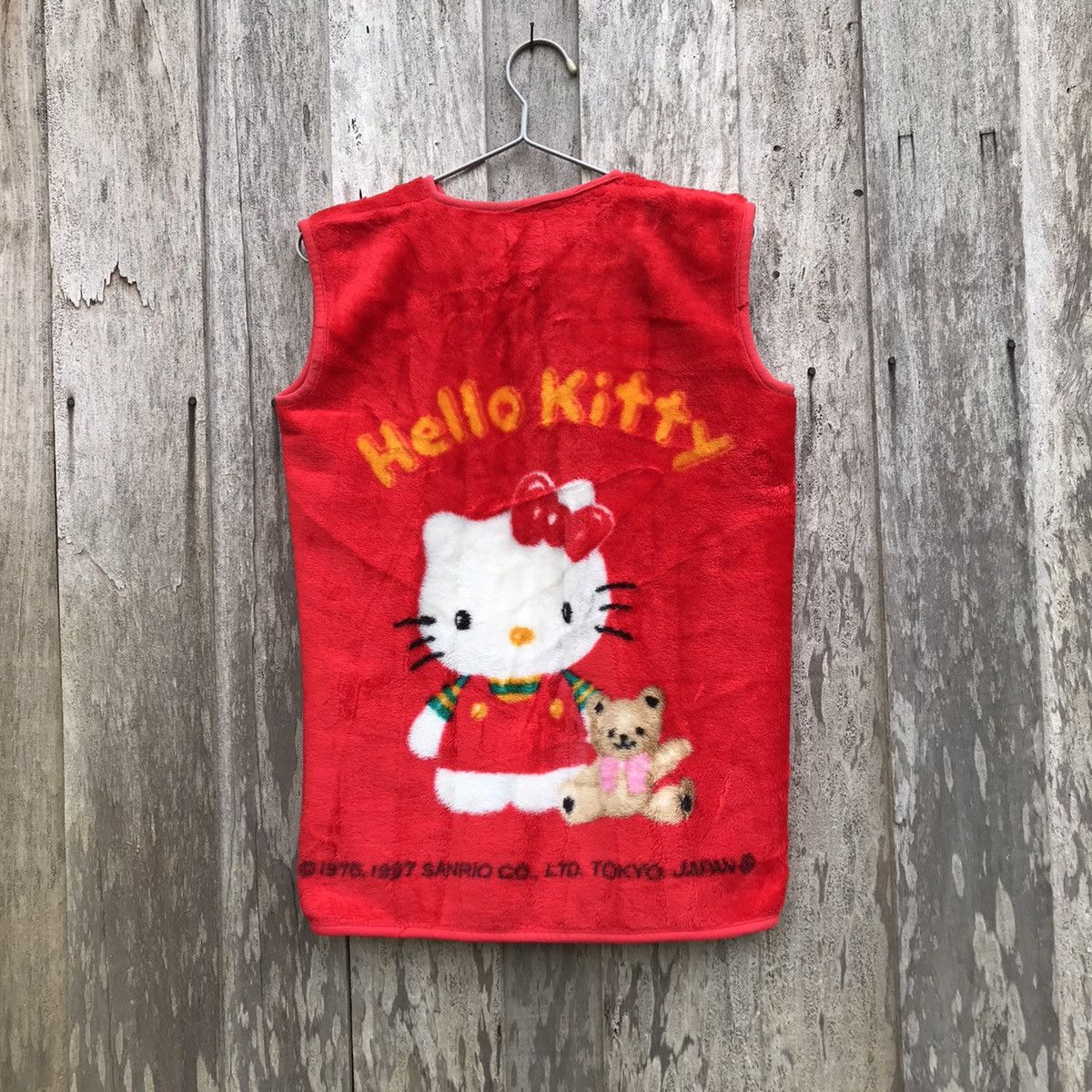 Anime × Japanese Brand × Vintage Vintage Animated Hello Kitty Fleece Vest Big Logo Size M / US 6-8 / IT 42-44 - 1 Thumbnail