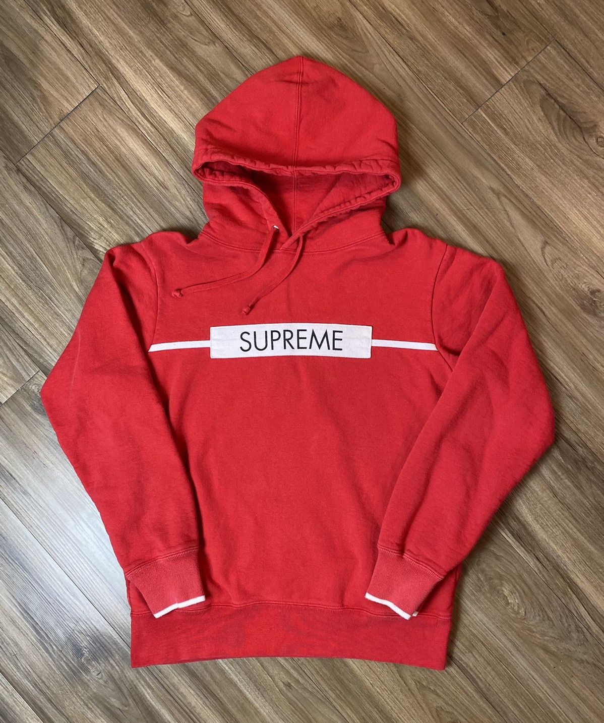 Supreme Supreme Chest Twill Tape Hoodie | Grailed