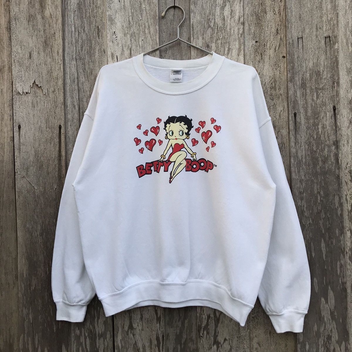 Cartoon Network × Gildan × Vintage Vintage Betty Boop Animated Sweatshirt Big Print Size US L / EU 52-54 / 3 - 1 Thumbnail