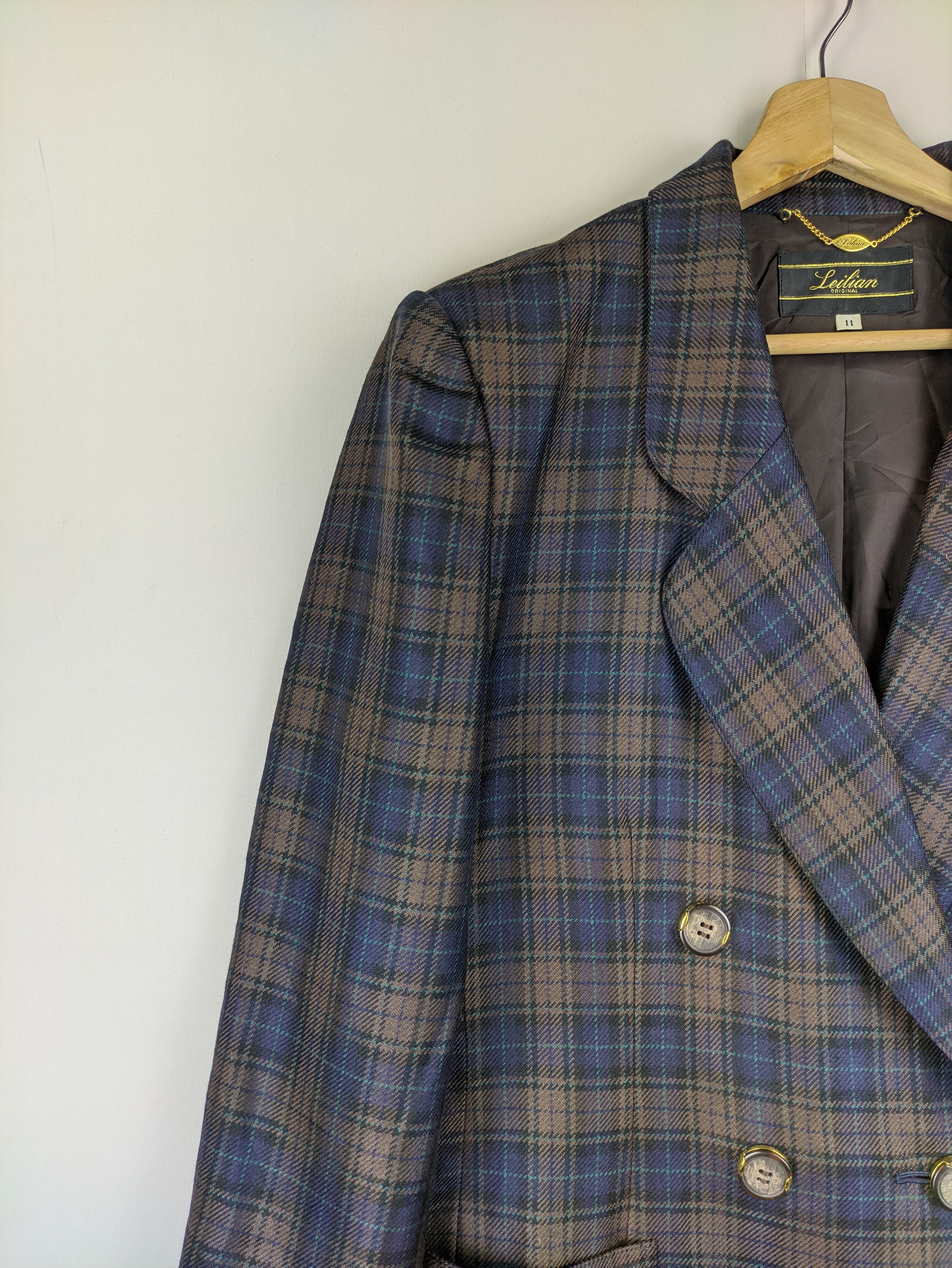 Japanese Brand Steals🔥Vintage Blazer Jacket Chekered by Leilian Size US M / EU 48-50 / 2 - 6 Thumbnail