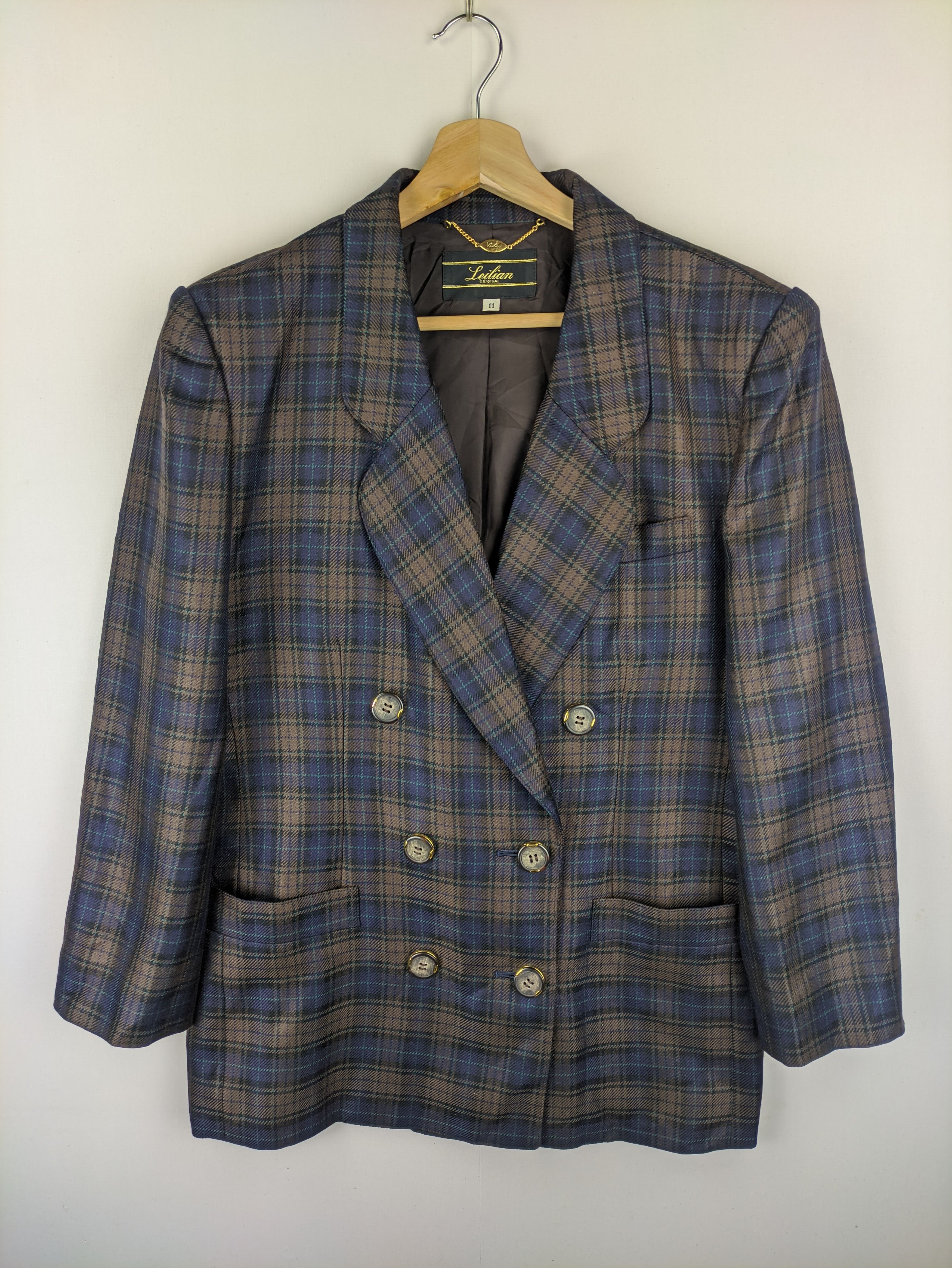 Japanese Brand Steals🔥Vintage Blazer Jacket Chekered by Leilian Size US M / EU 48-50 / 2 - 1 Thumbnail