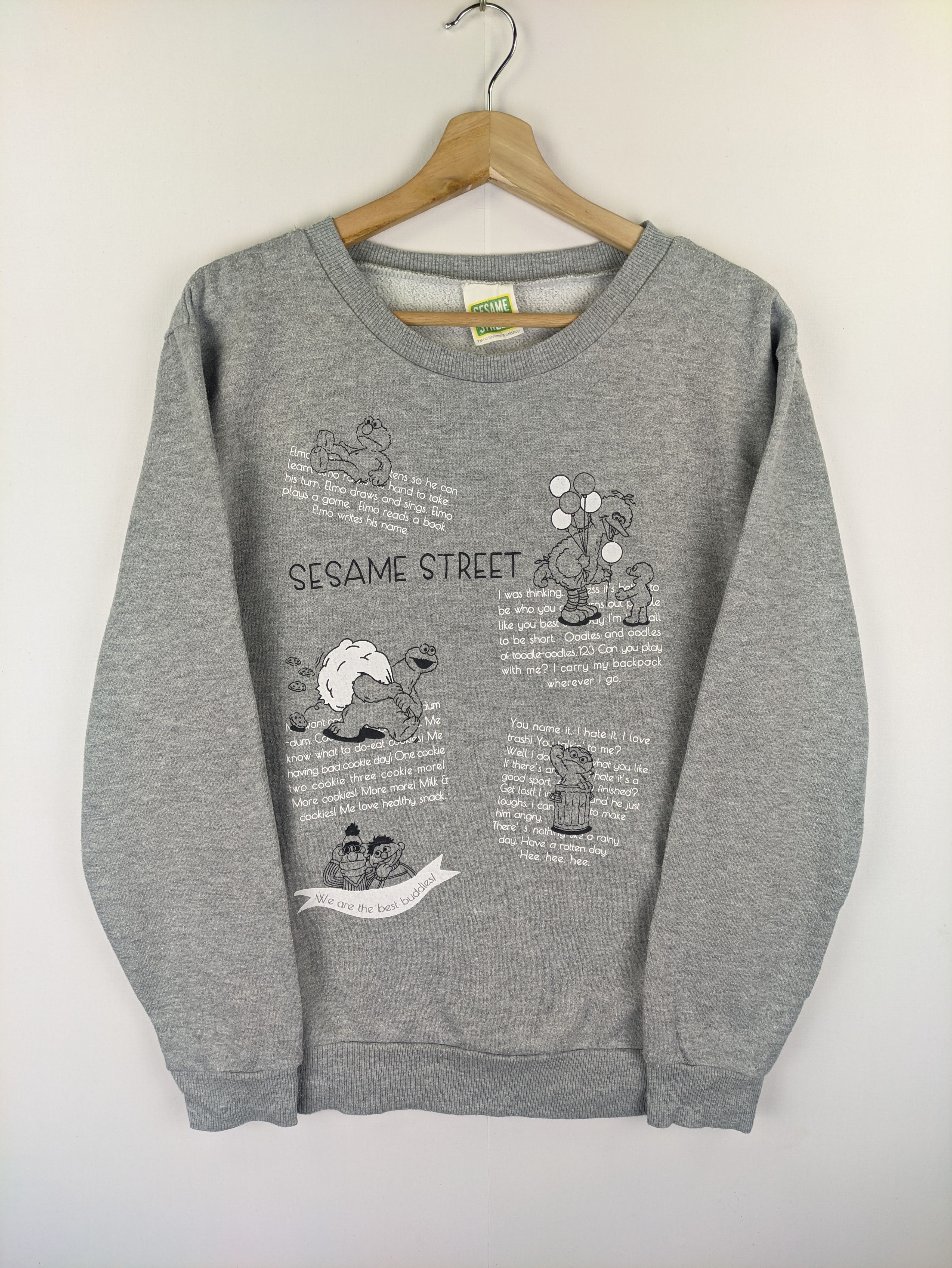 Japanese Brand Steals🔥Sweatshirt Pullover by Sesame Street Size US M / EU 48-50 / 2 - 9 Thumbnail