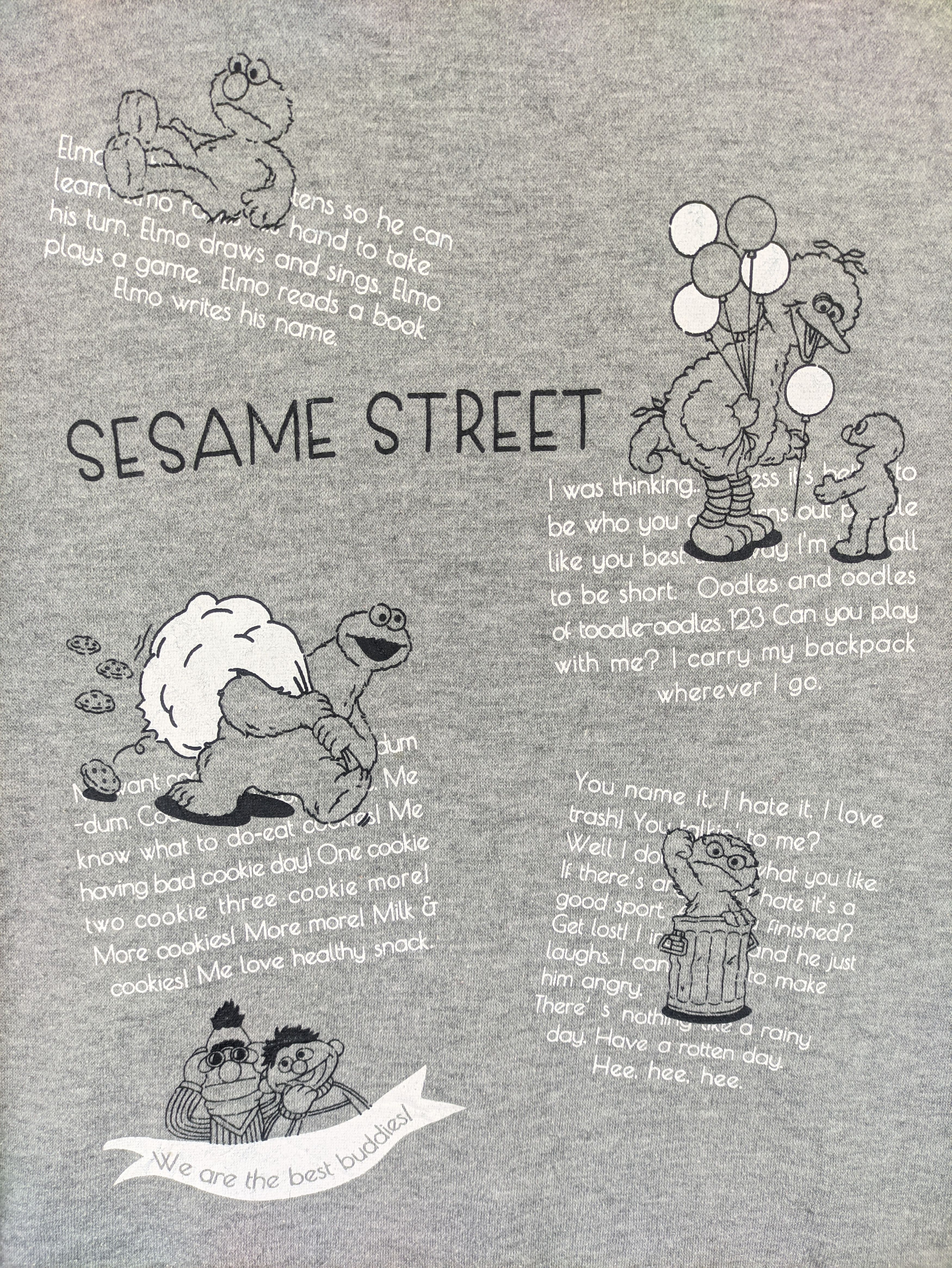 Japanese Brand Steals🔥Sweatshirt Pullover by Sesame Street Size US M / EU 48-50 / 2 - 8 Thumbnail