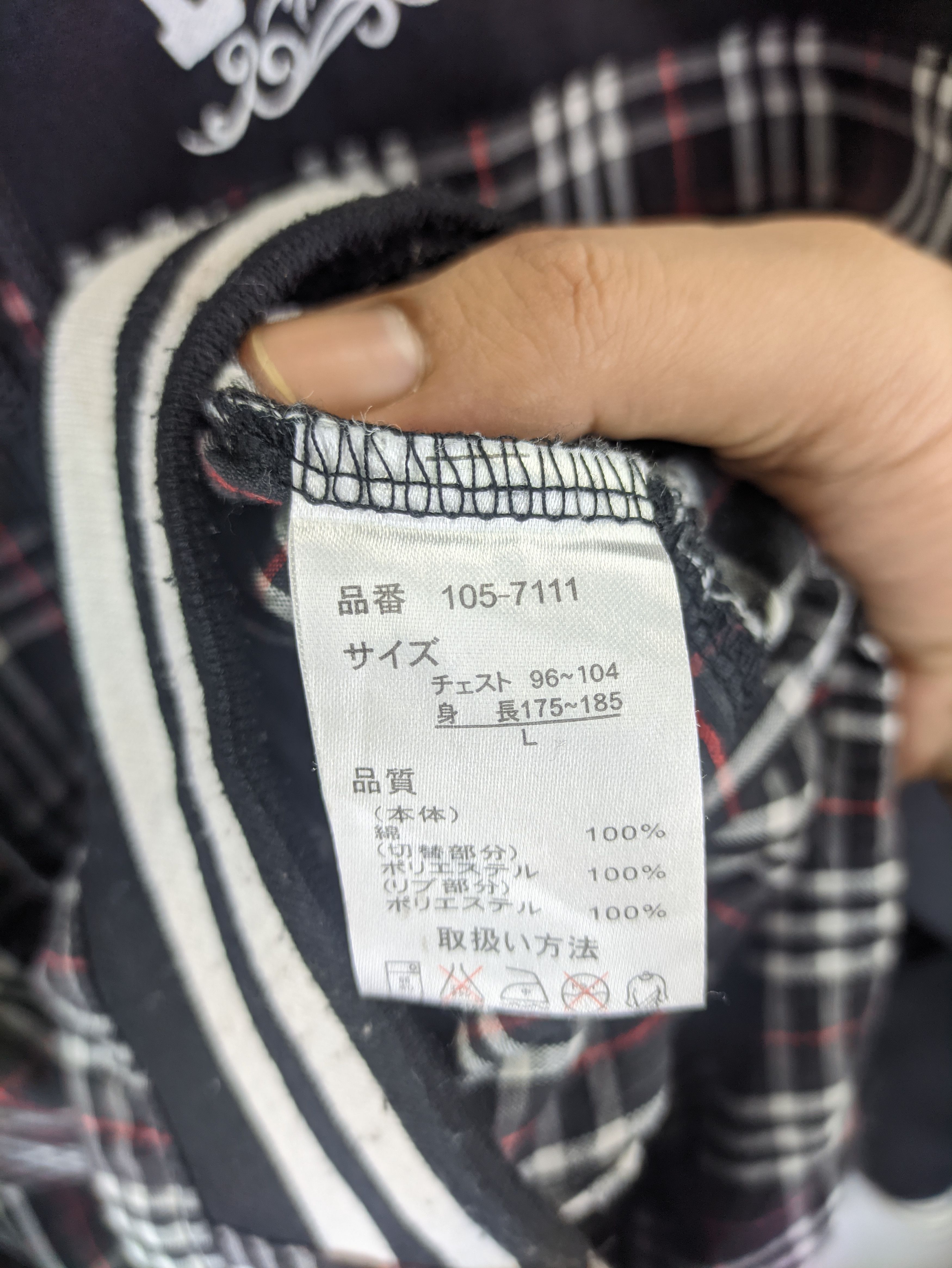 Japanese Brand Steals🔥Hoodie Checkered Dynasticall Body Wave Size US M / EU 48-50 / 2 - 4 Thumbnail