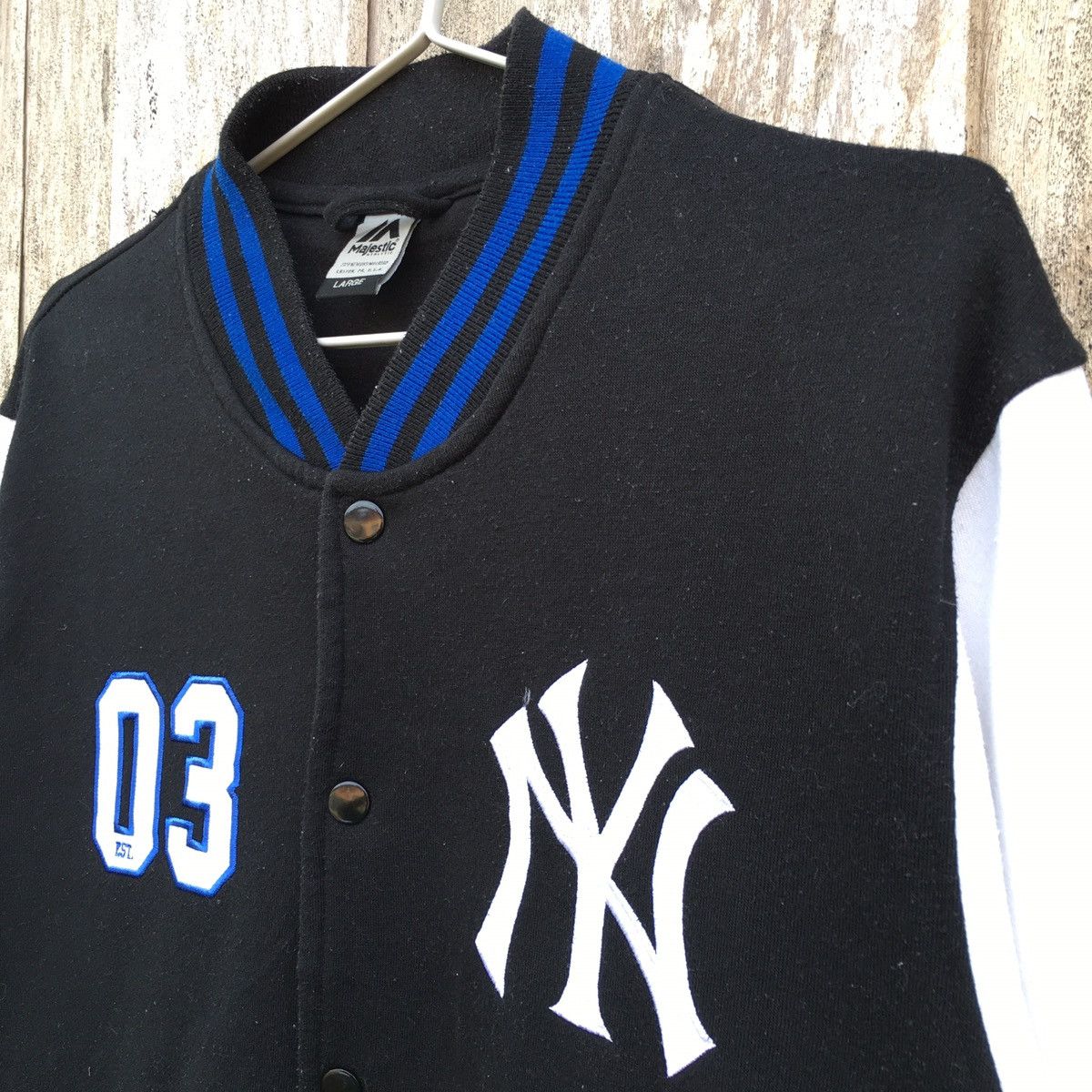 Majestic × Product Of New York × Vintage Vintage New York Yankees Varsity Jacket Size US L / EU 52-54 / 3 - 3 Thumbnail