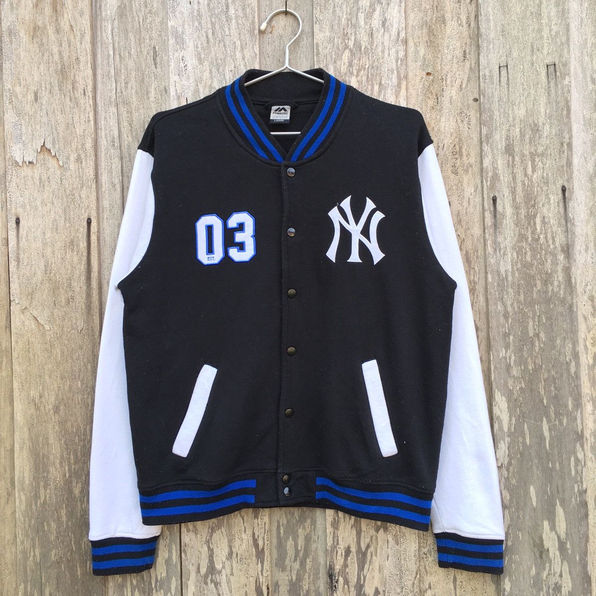 Majestic × Product Of New York × Vintage Vintage New York Yankees Varsity Jacket Size US L / EU 52-54 / 3 - 1 Thumbnail