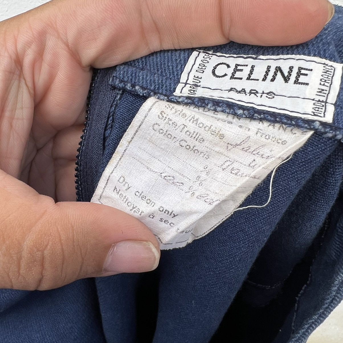 Celine × Designer VINTAGE CELINE PARIS SKIRT DENIM Size 30" / US 8 / IT 44 - 8 Thumbnail