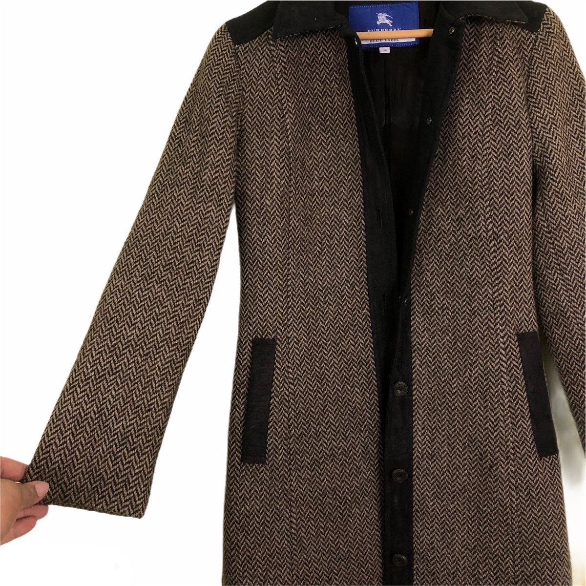 Burberry 🔥Vintage Burberry London Blue Label Long Coat Wool Size US M / EU 48-50 / 2 - 3 Thumbnail