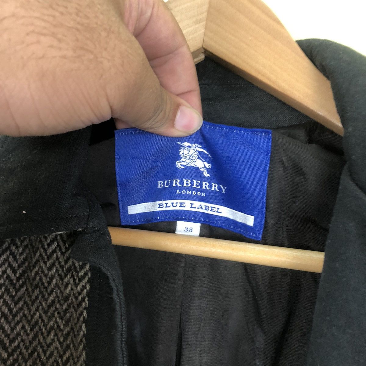 Burberry 🔥Vintage Burberry London Blue Label Long Coat Wool Size US M / EU 48-50 / 2 - 4 Thumbnail