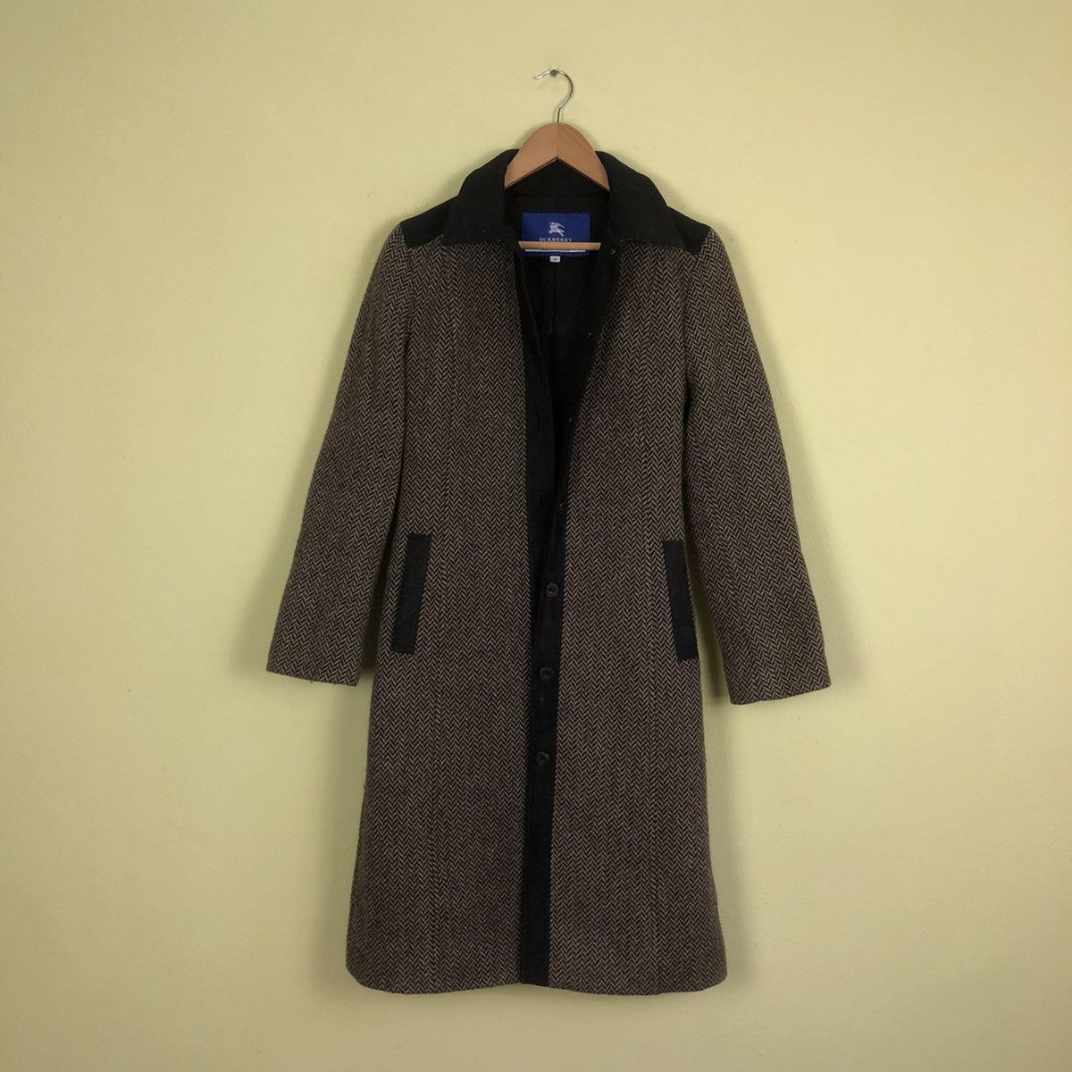 Burberry 🔥Vintage Burberry London Blue Label Long Coat Wool Size US M / EU 48-50 / 2 - 10 Thumbnail