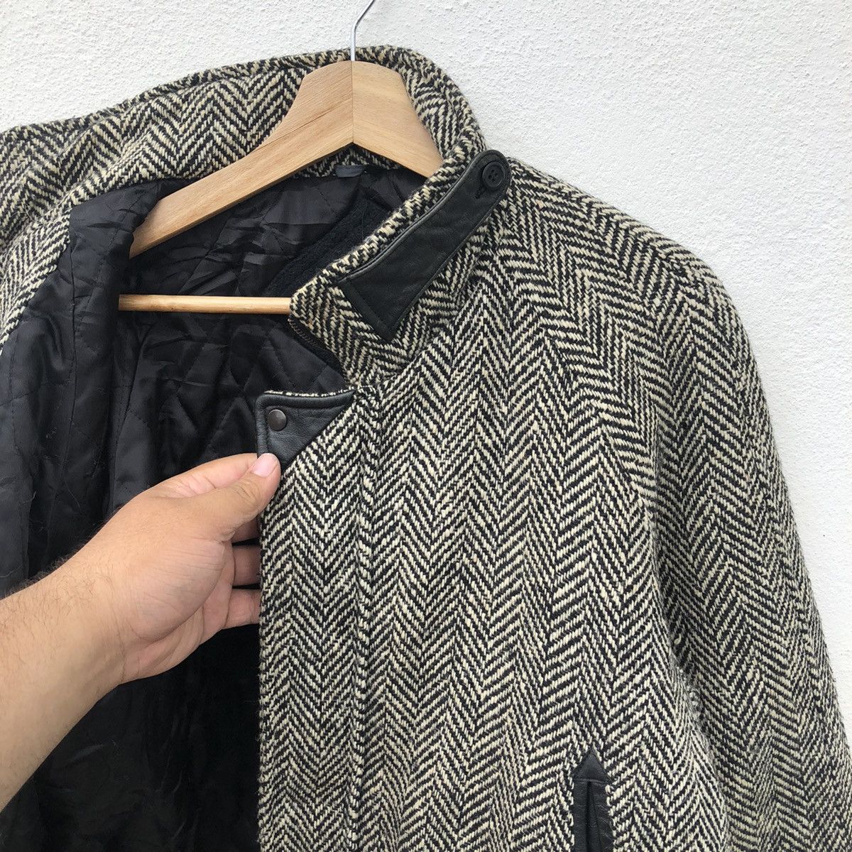 Japanese Brand WOOL HERRINGBONE JACKET CONTRIBUTE INSPIRED BY ISSEY MIYAKE Size US M / EU 48-50 / 2 - 10 Thumbnail