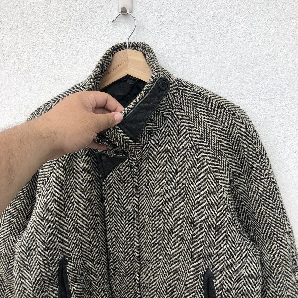 Japanese Brand WOOL HERRINGBONE JACKET CONTRIBUTE INSPIRED BY ISSEY MIYAKE Size US M / EU 48-50 / 2 - 3 Thumbnail