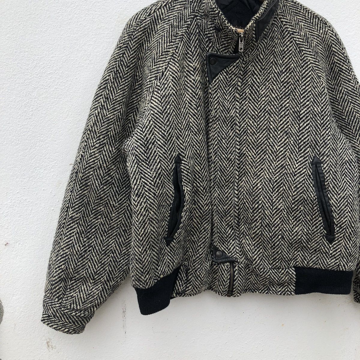 Japanese Brand WOOL HERRINGBONE JACKET CONTRIBUTE INSPIRED BY ISSEY MIYAKE Size US M / EU 48-50 / 2 - 5 Thumbnail