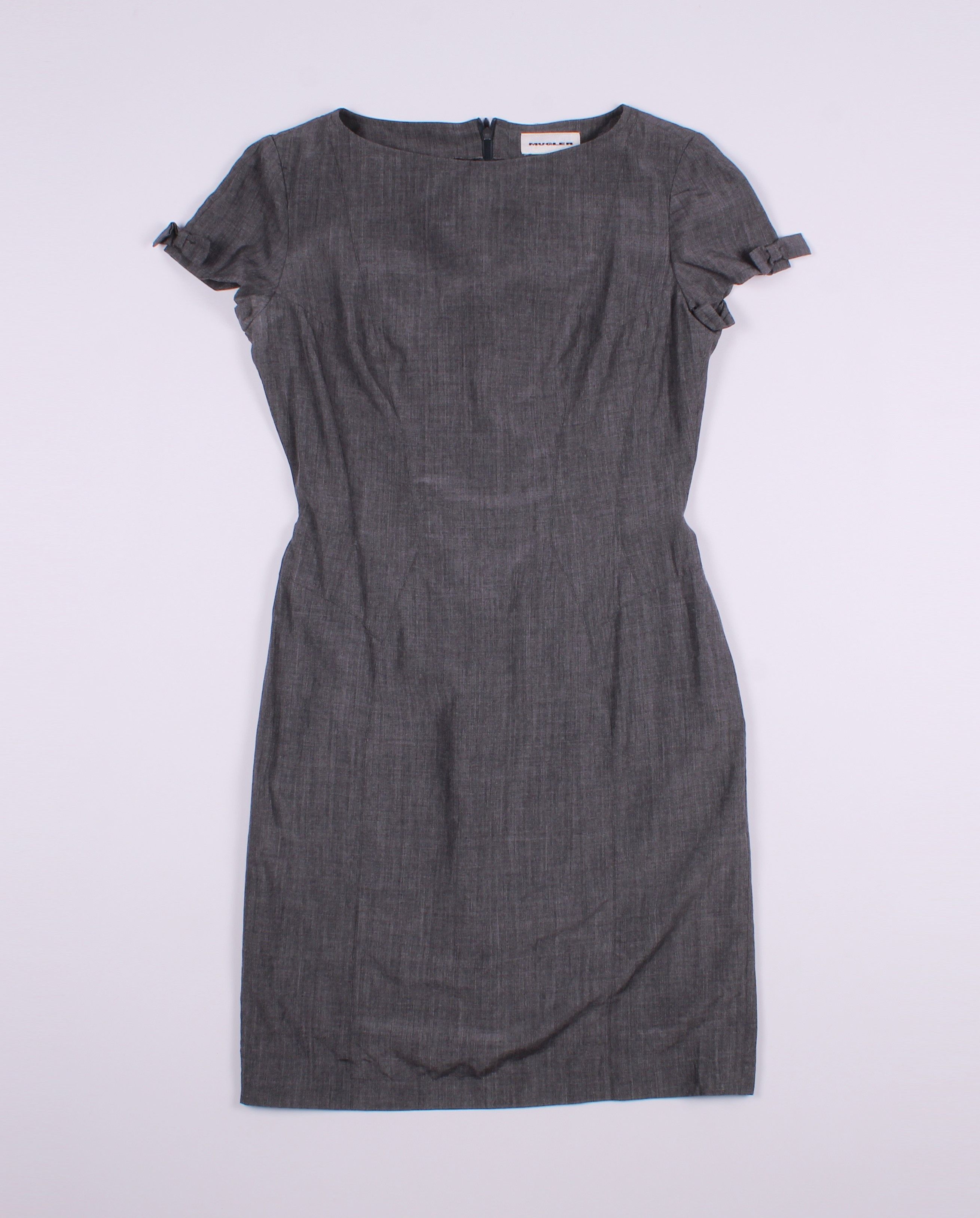 Mugler × Thierry Mugler Vintage Thierry Mugler Lilac Wool Dress Size M / US 6-8 / IT 42-44 - 4 Thumbnail
