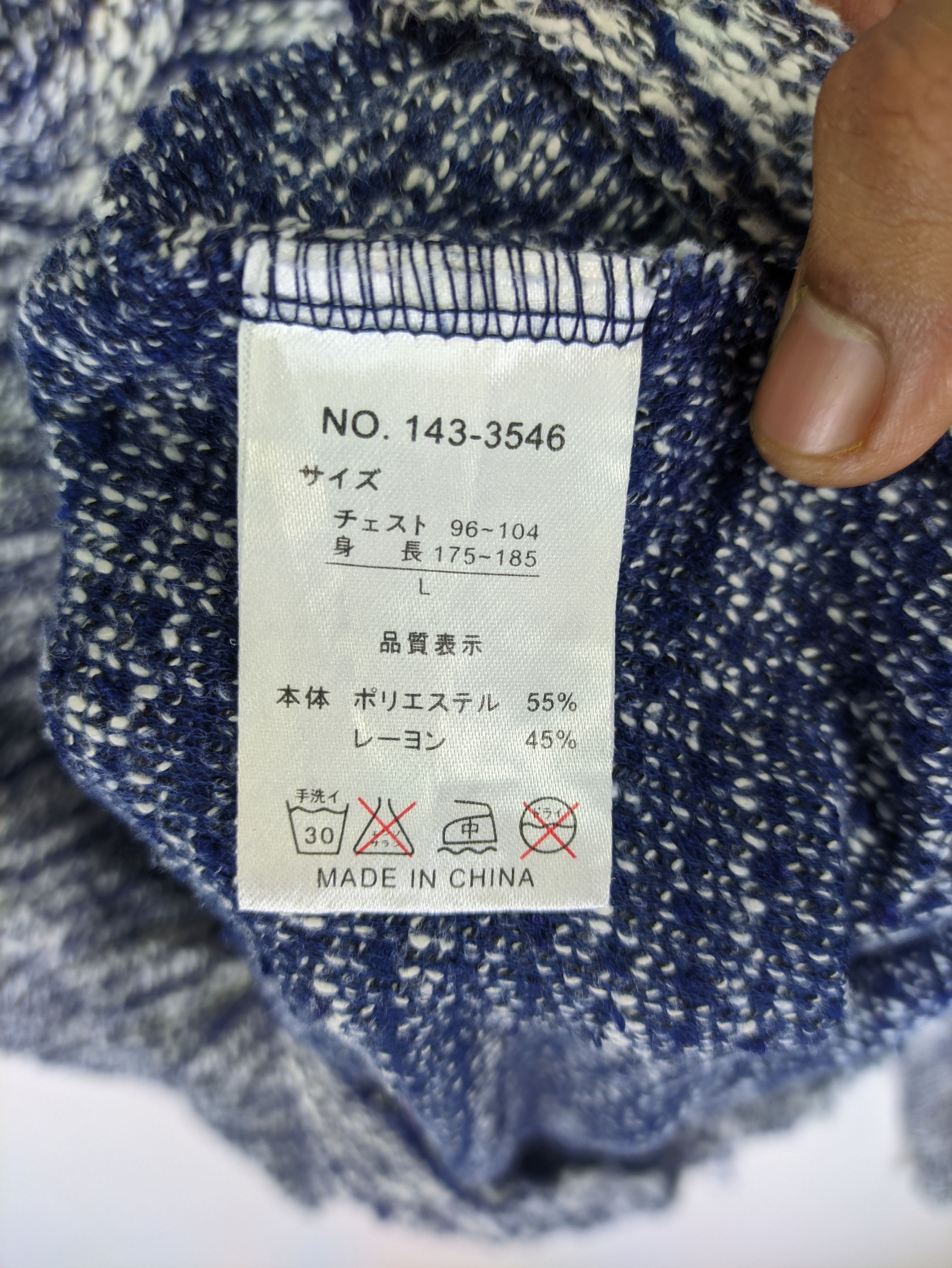 Japanese Brand Steals🔥Knit Sweater V Neck Pullover Embossed Design Size US S / EU 44-46 / 1 - 4 Thumbnail