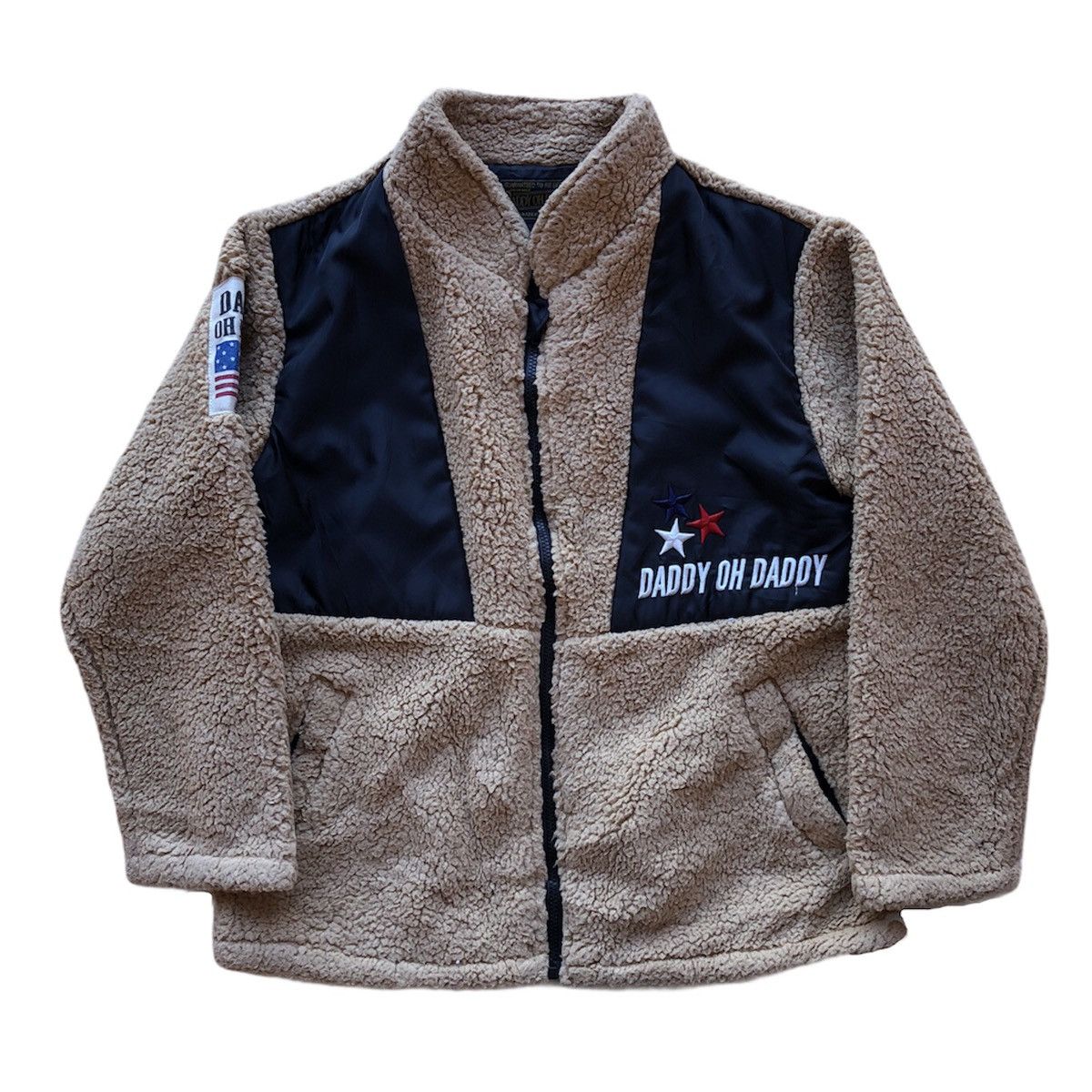 Japanese Brand Vintage Y2K Sherpa Fleece Jacket Big logo Embroidered Size US XXS / EU 40 - 1 Thumbnail