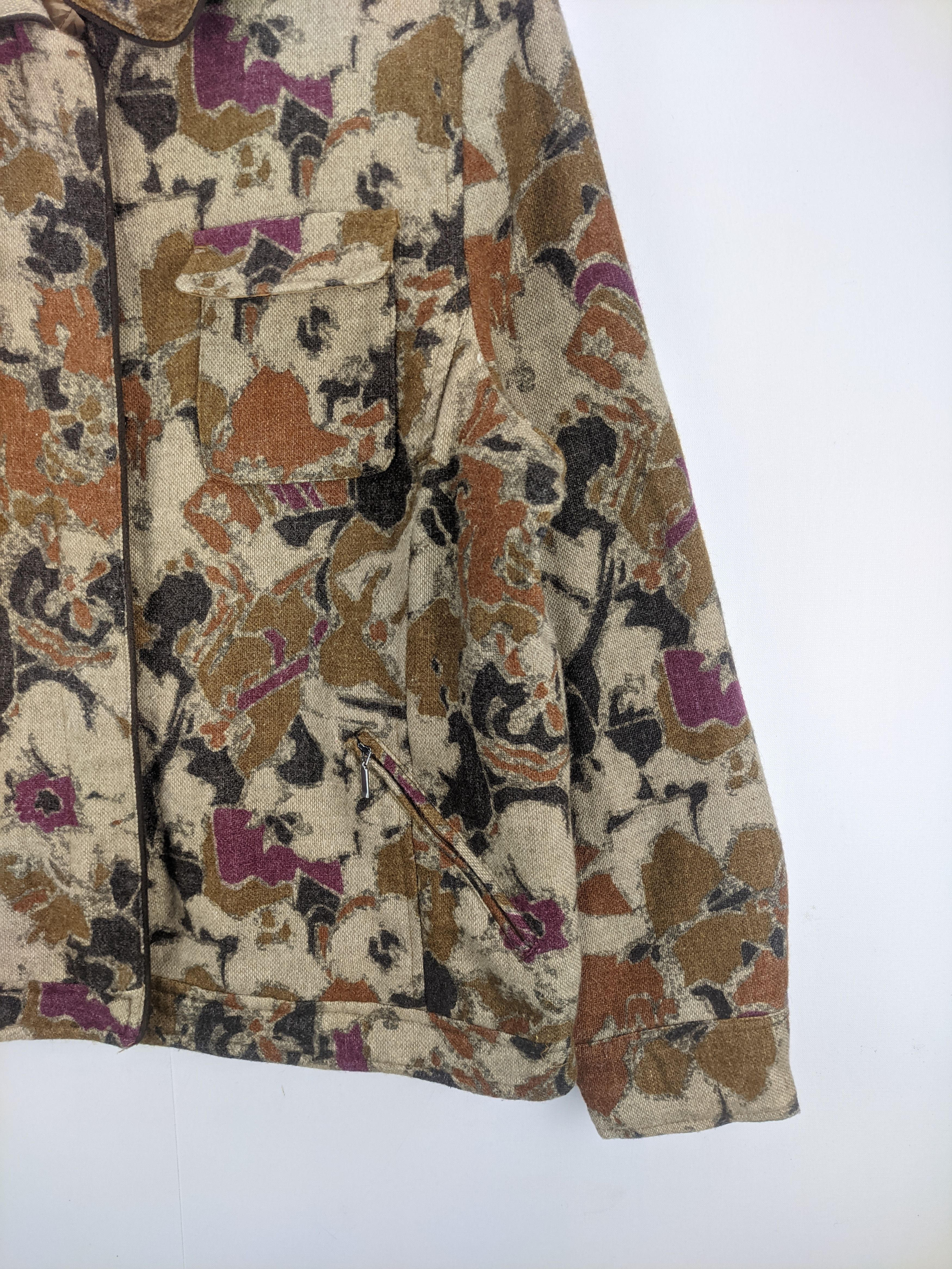 Japanese Brand Steals🔥Vintage Floral Cropped Zip Jacket by Vie Paisible Size M / US 6-8 / IT 42-44 - 6 Thumbnail