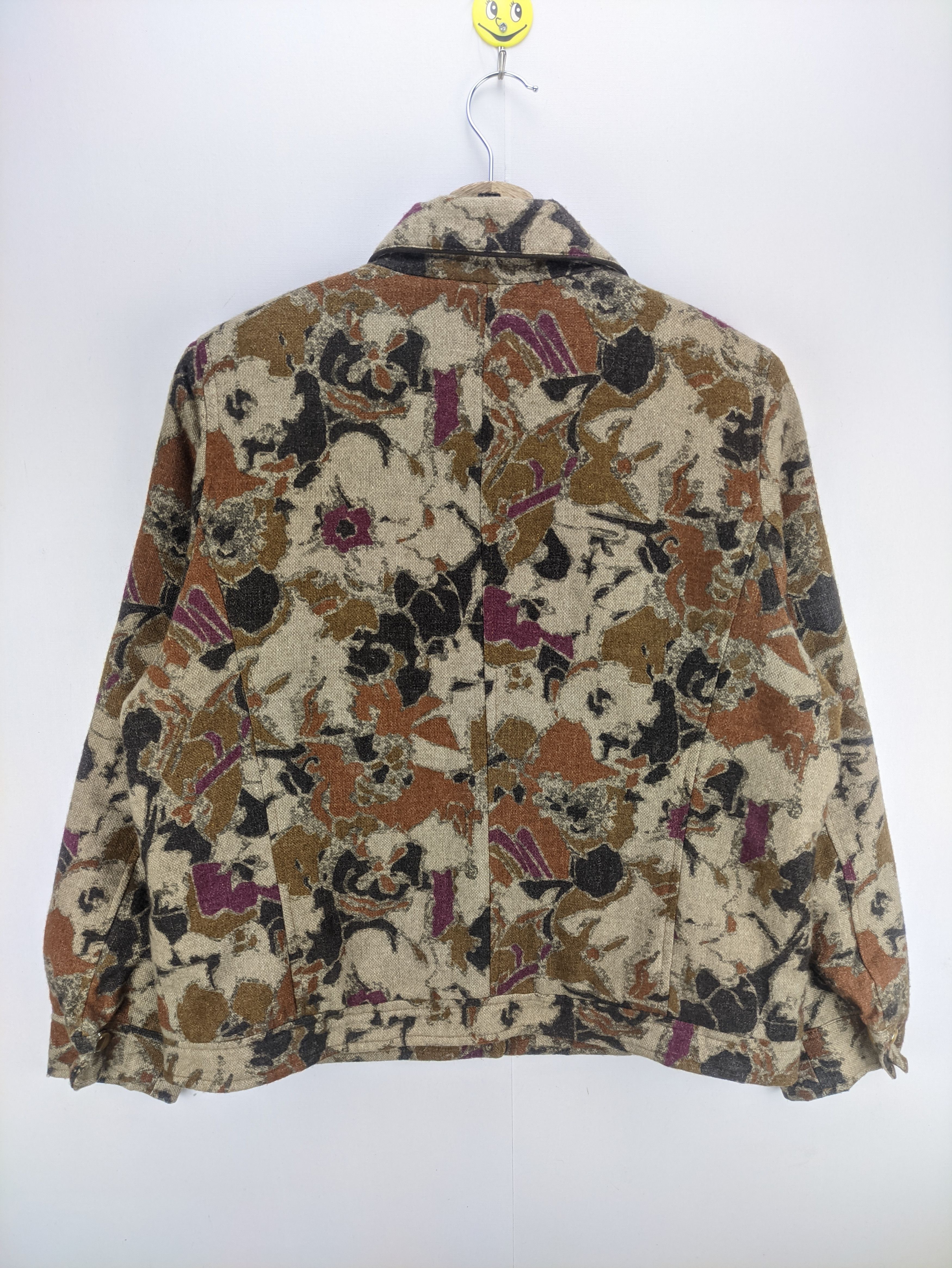 Japanese Brand Steals🔥Vintage Floral Cropped Zip Jacket by Vie Paisible Size M / US 6-8 / IT 42-44 - 2 Thumbnail