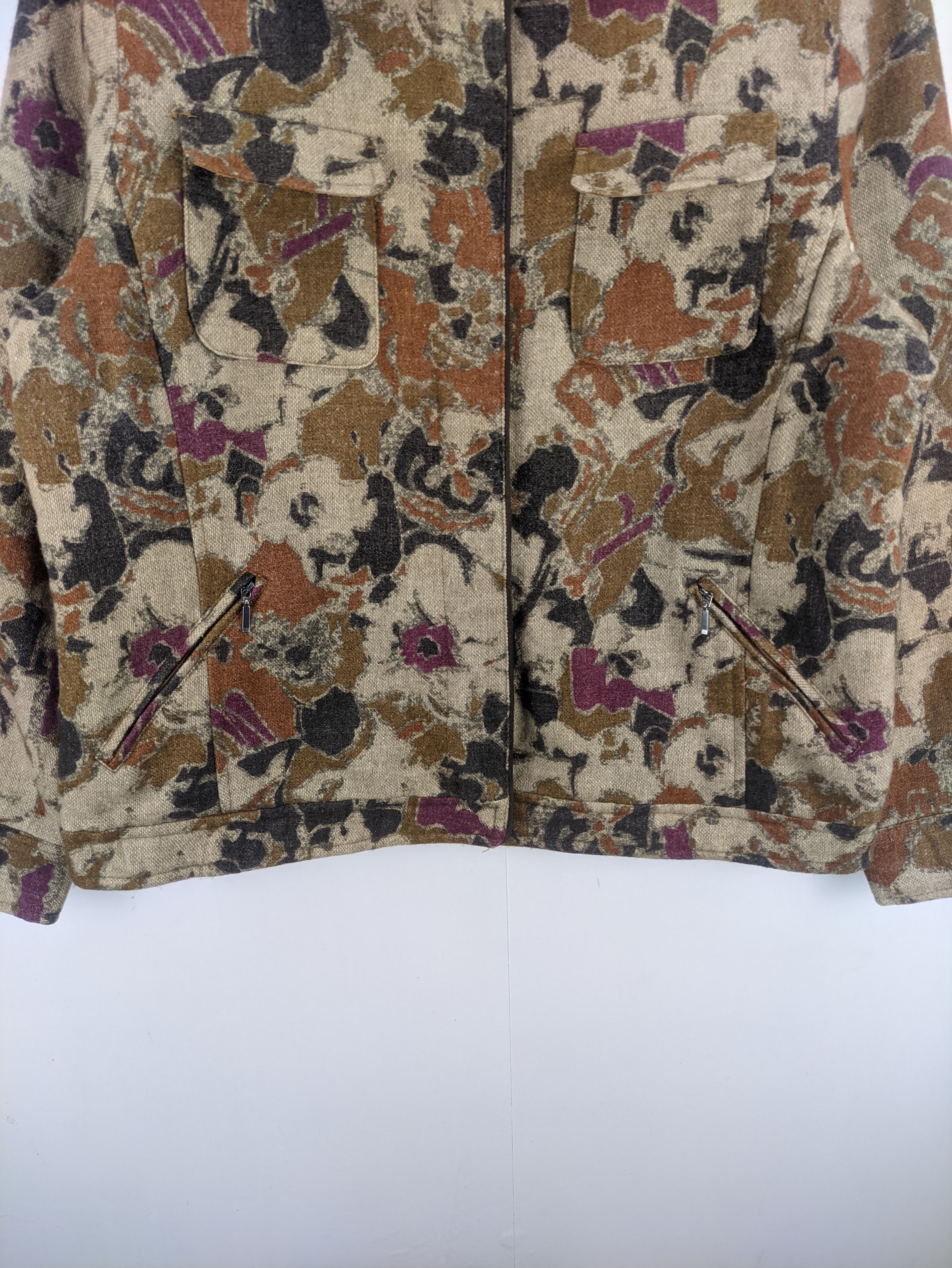Japanese Brand Steals🔥Vintage Floral Cropped Zip Jacket by Vie Paisible Size M / US 6-8 / IT 42-44 - 8 Thumbnail