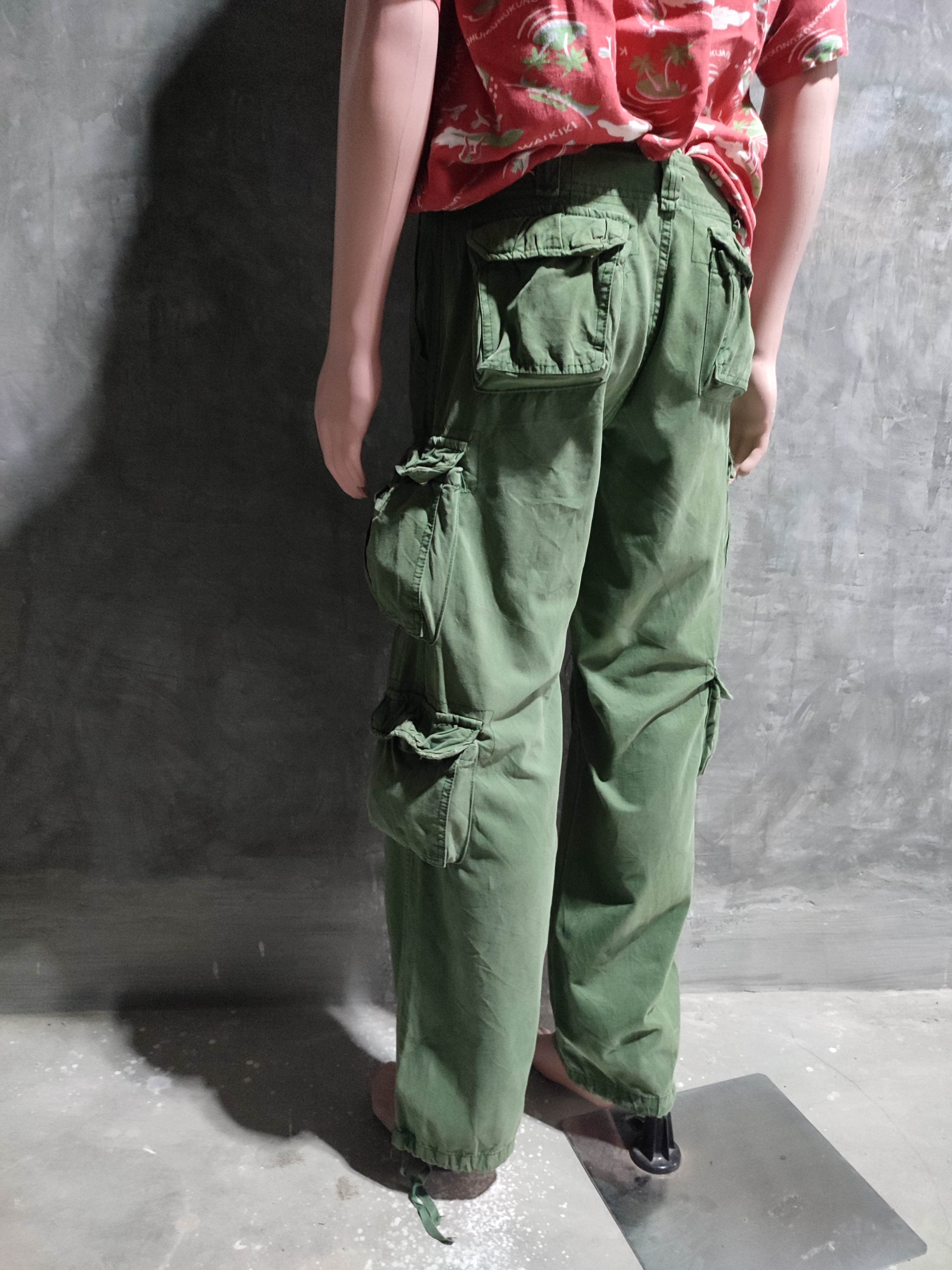 Japanese Brand 🔥ANB 3D Multipocket Cargo Olive military Pants Size US 32 / EU 48 - 12 Thumbnail