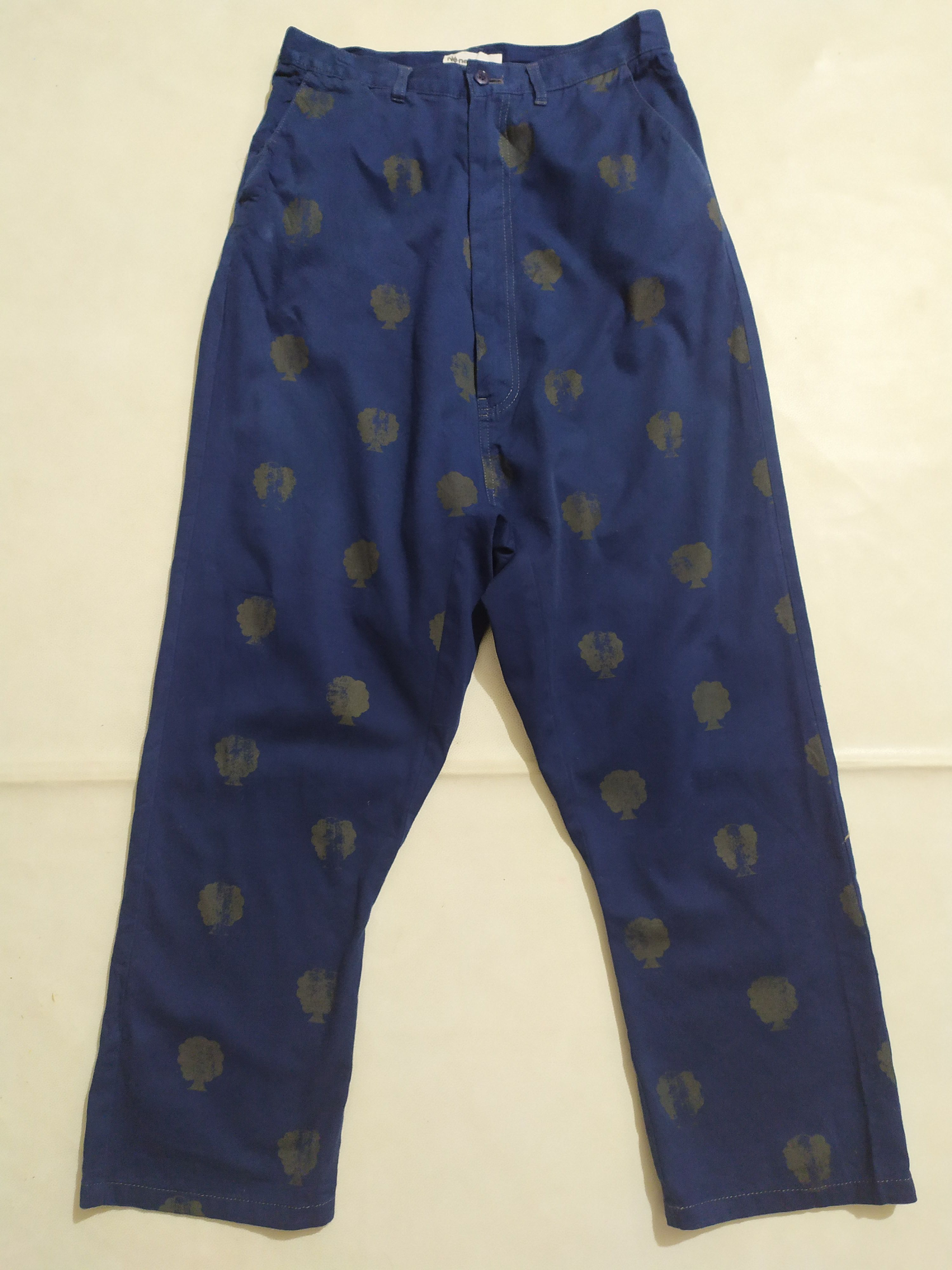 Issey Miyake × Japanese Brand 🔥NeNet Issey miyake Drop Crotch Art Tree Print Pants Size US 29 - 1 Thumbnail