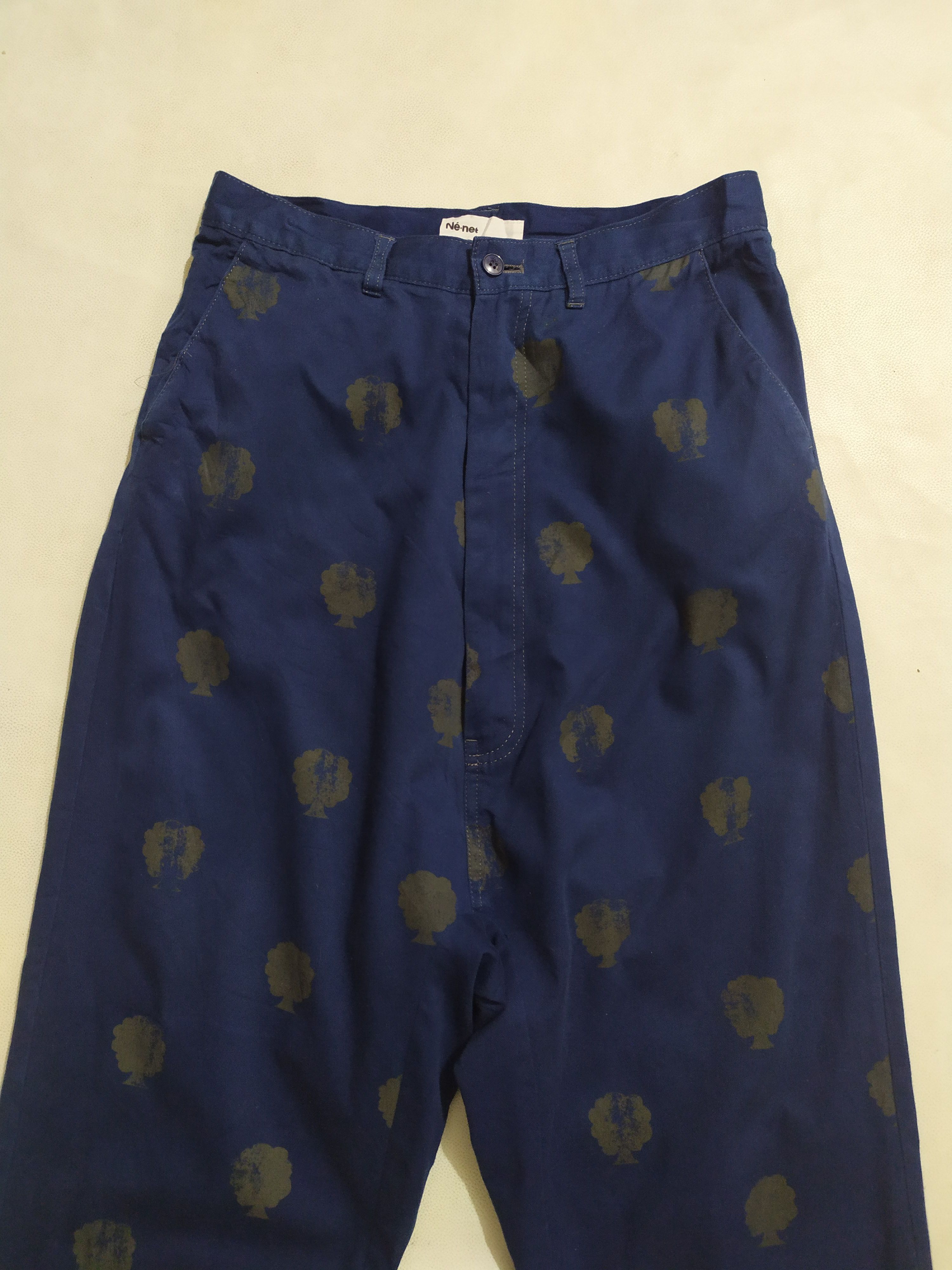 Issey Miyake × Japanese Brand 🔥NeNet Issey miyake Drop Crotch Art Tree Print Pants Size US 29 - 2 Thumbnail