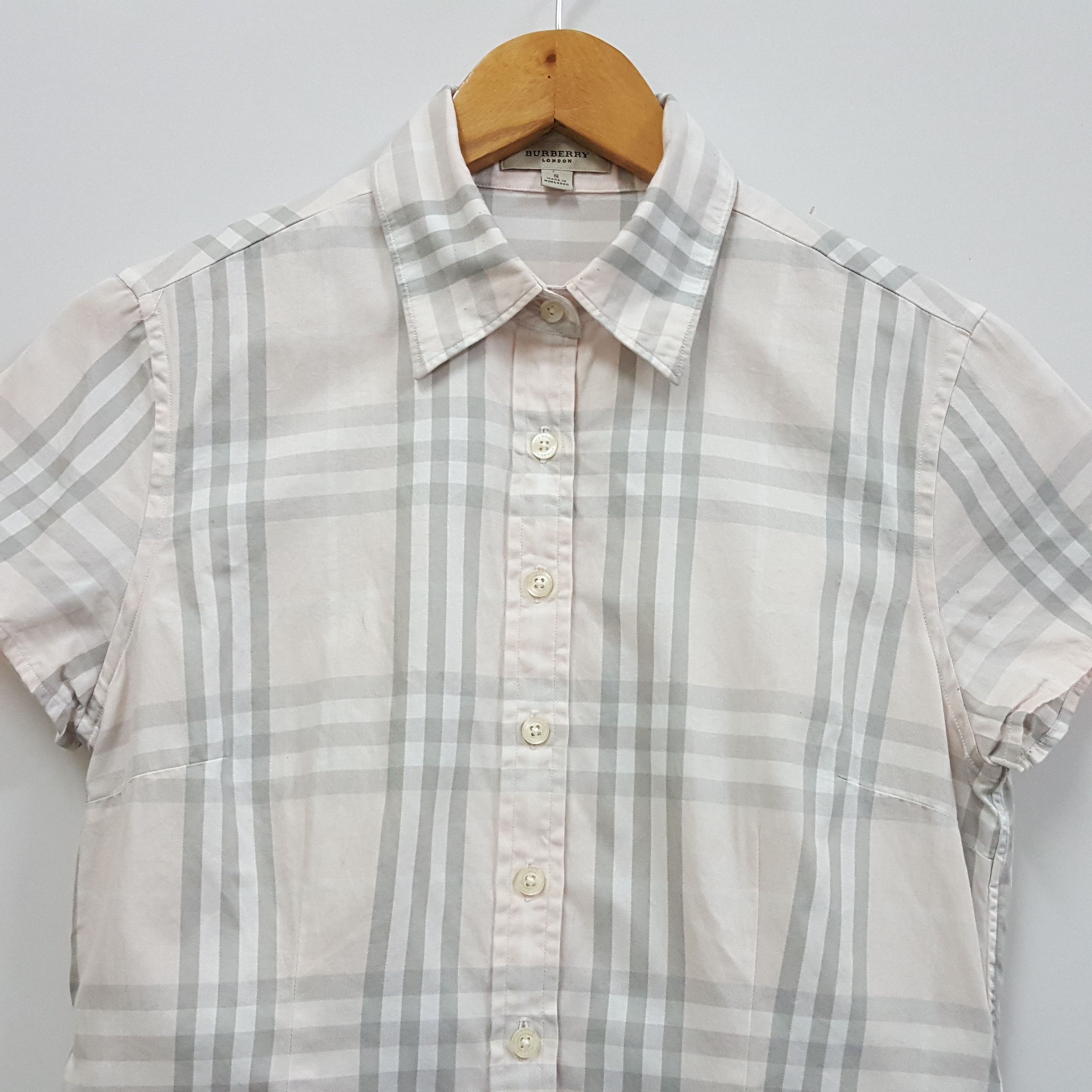 Burberry × Vintage Vintage BURBERRY nova check monogram shirt Size US S / EU 44-46 / 1 - 5 Thumbnail