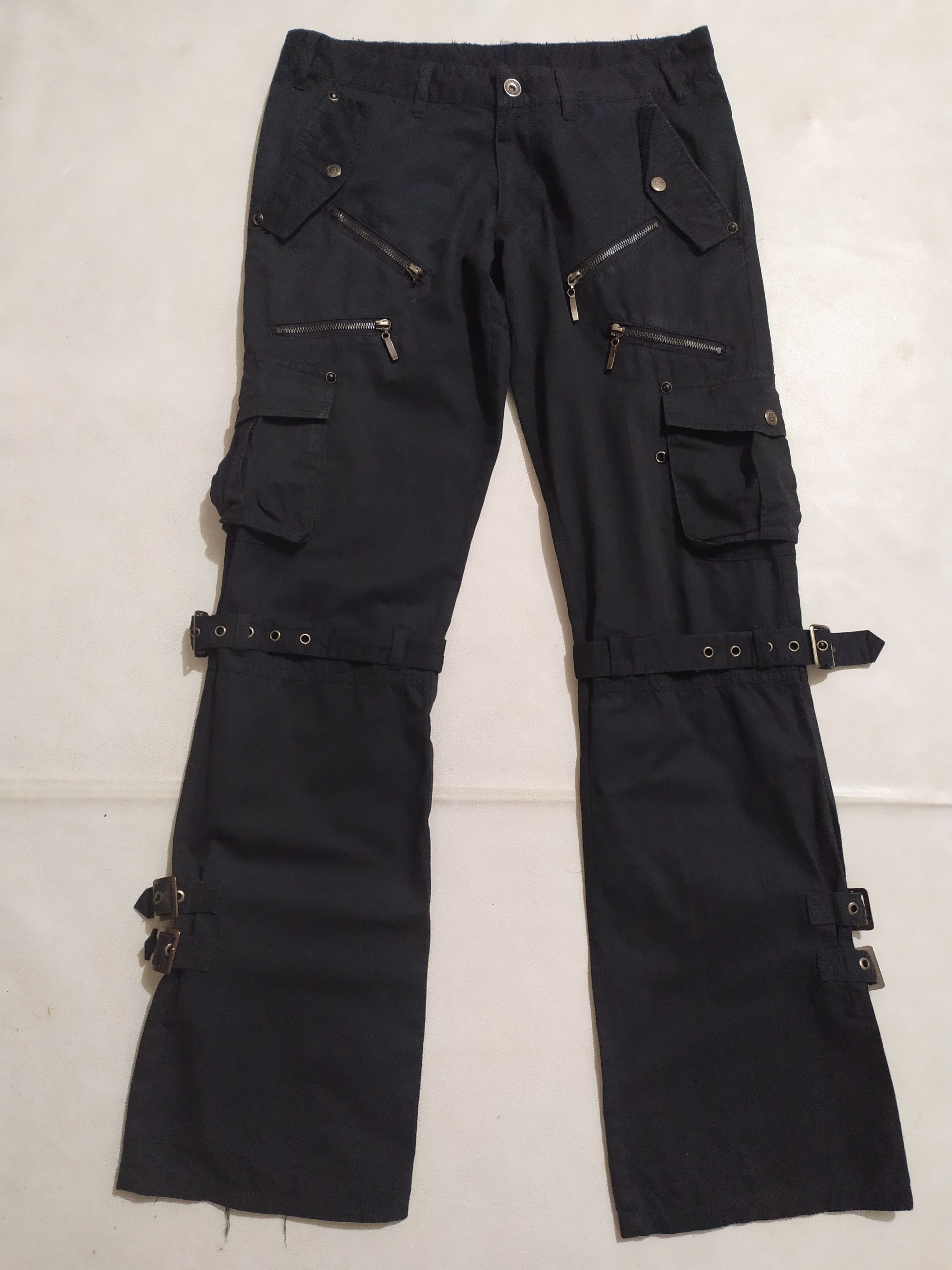 semanticdesign 🔥Semantic Design Bondage Cargo Multipocket Flared Pants Size US 30 / EU 46 - 6 Thumbnail