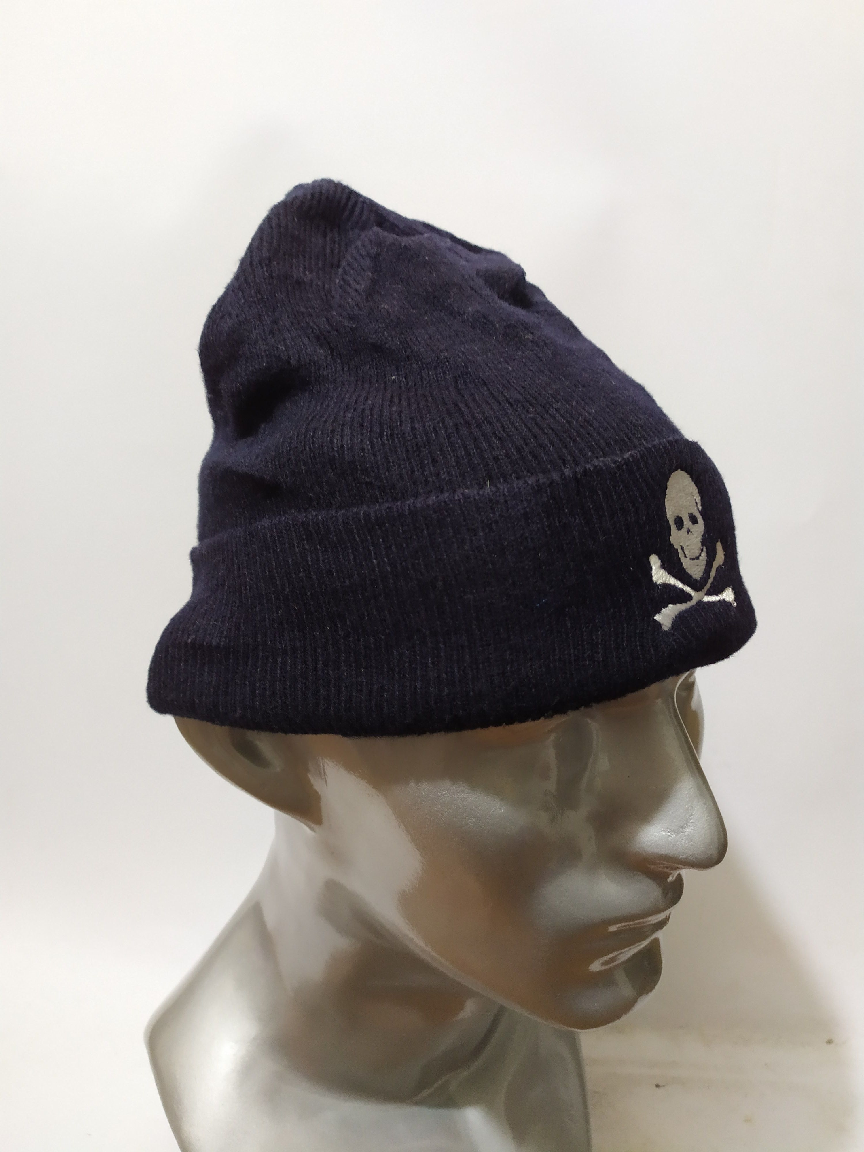 Japanese Brand 🔥Skull Skeleton Embroidery Design Punk Bondage Beanie Hats Size ONE SIZE - 3 Thumbnail