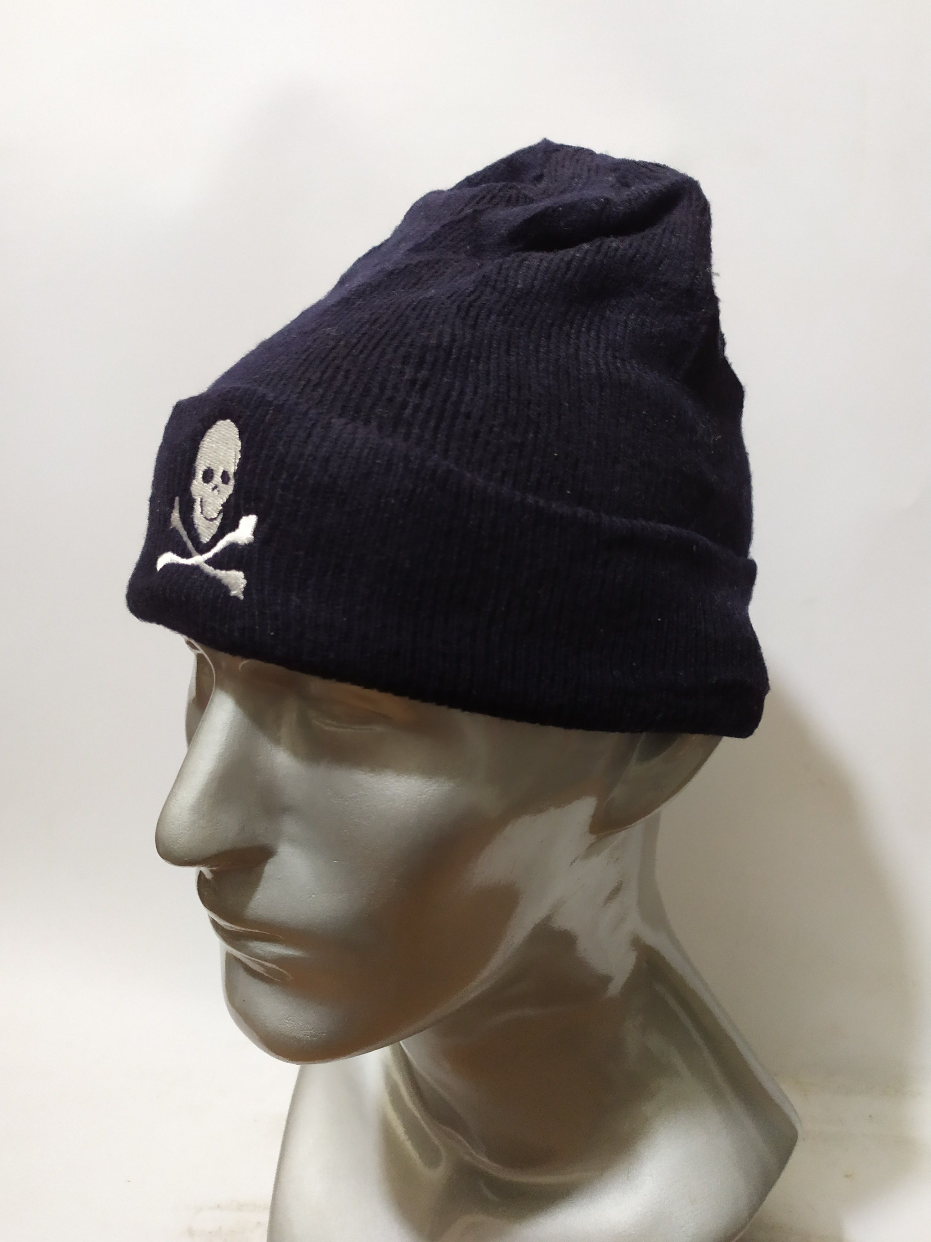 Japanese Brand 🔥Skull Skeleton Embroidery Design Punk Bondage Beanie Hats Size ONE SIZE - 4 Thumbnail